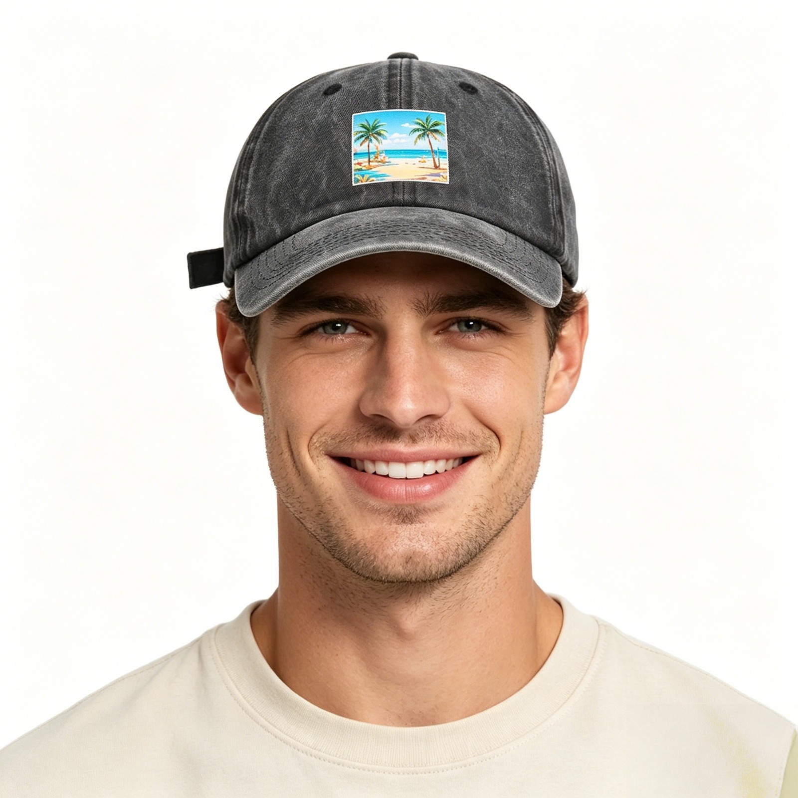 Unisex Outdoor Lovers Personal Name Custom Washed Denim Baseball Cap