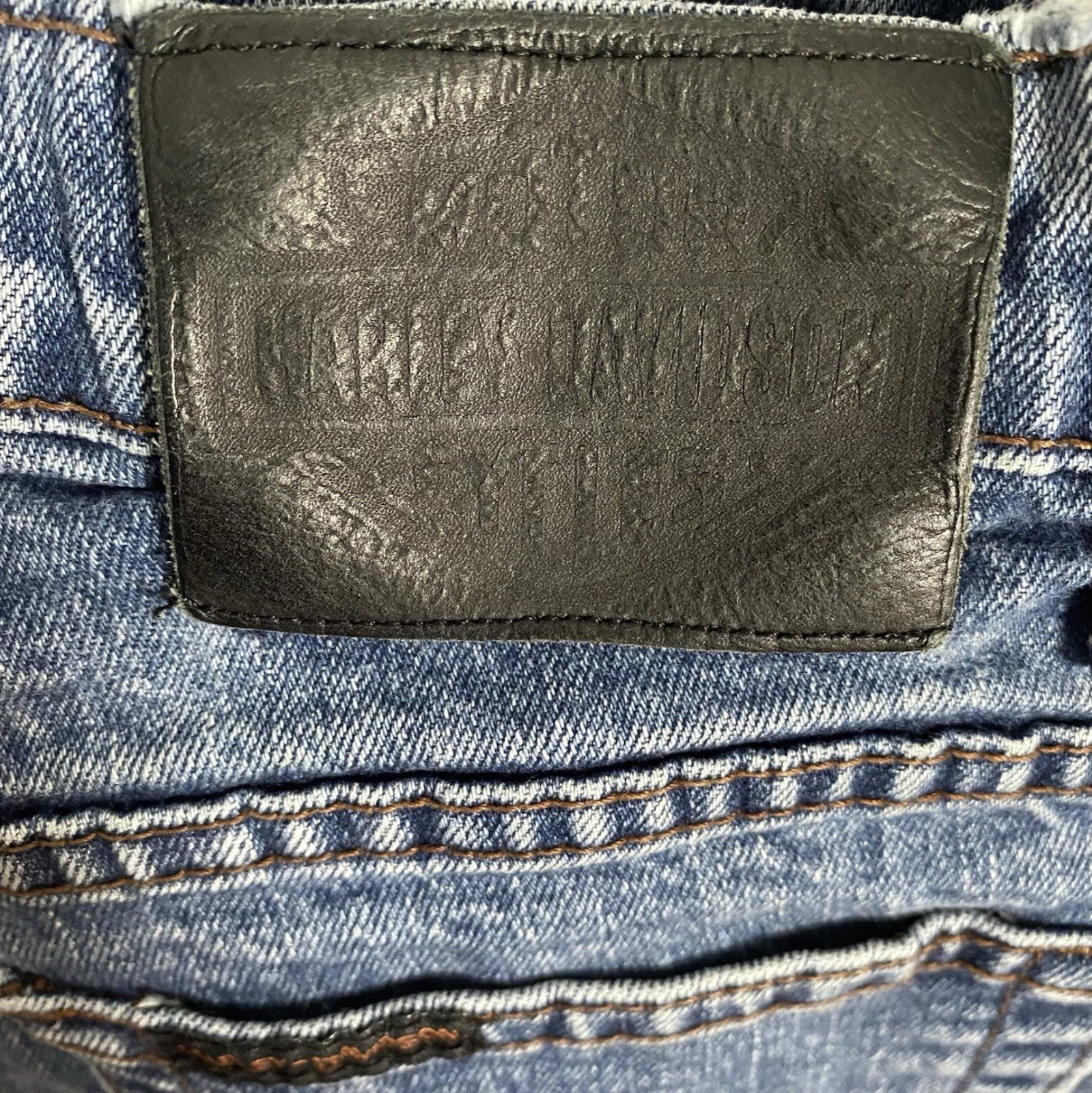 Harley Davidson Jeans Womens 14P Blue Straight Leg Mid Rise Medium Wash Denim