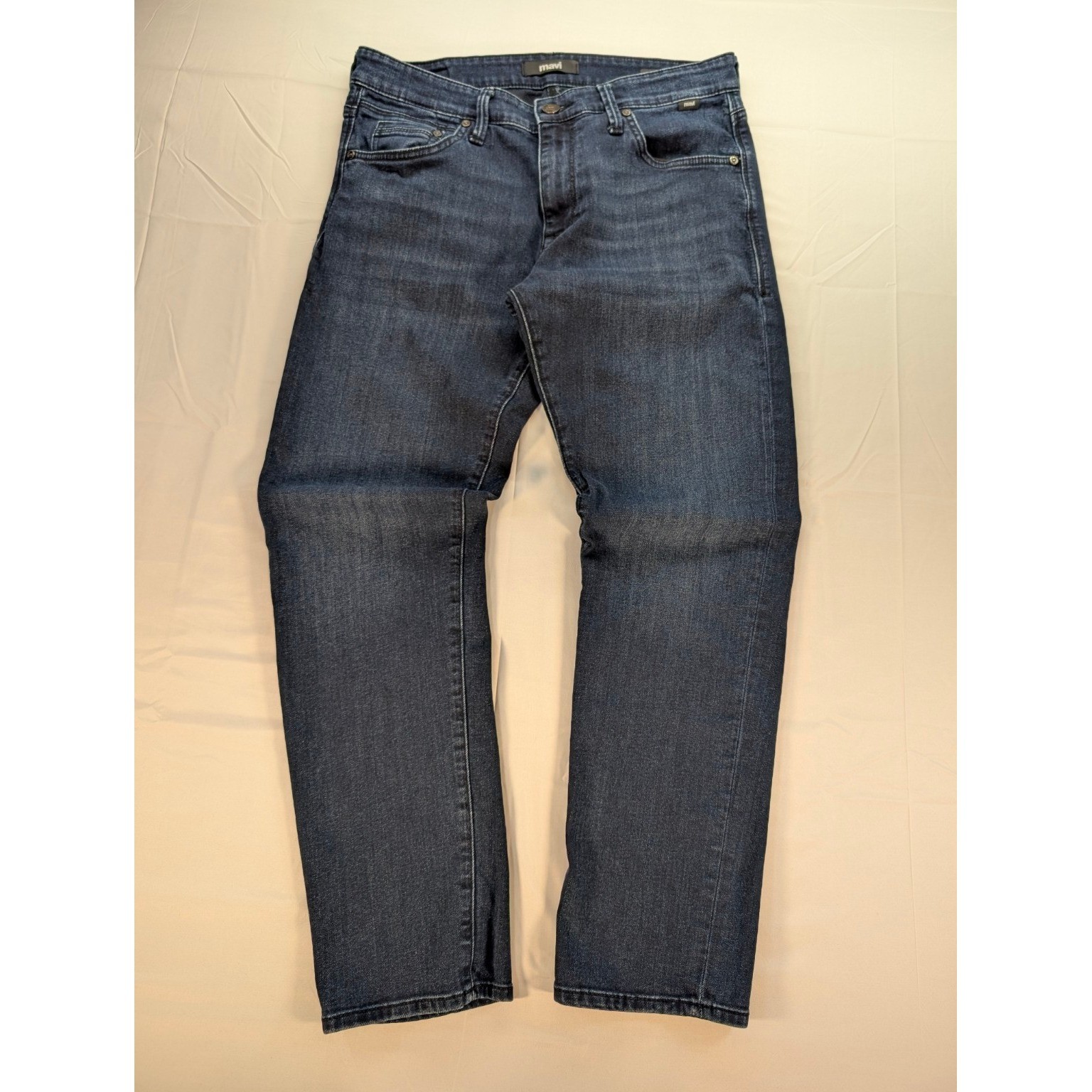Mavi Marcus Slim Straight Leg Jeans Mens 34 Dark Wash Denim Blue Pants