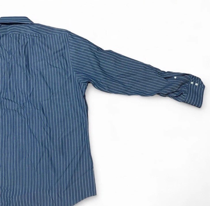 Brooks Brothers Regent Navy Blue / White Striped Dress Shirt 16 1/2 35
