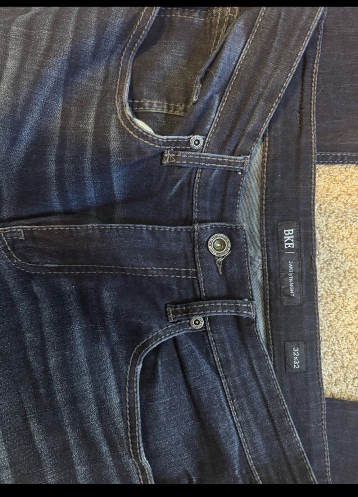 BKE Jake Men’s Straight Jeans 32×32 Blue