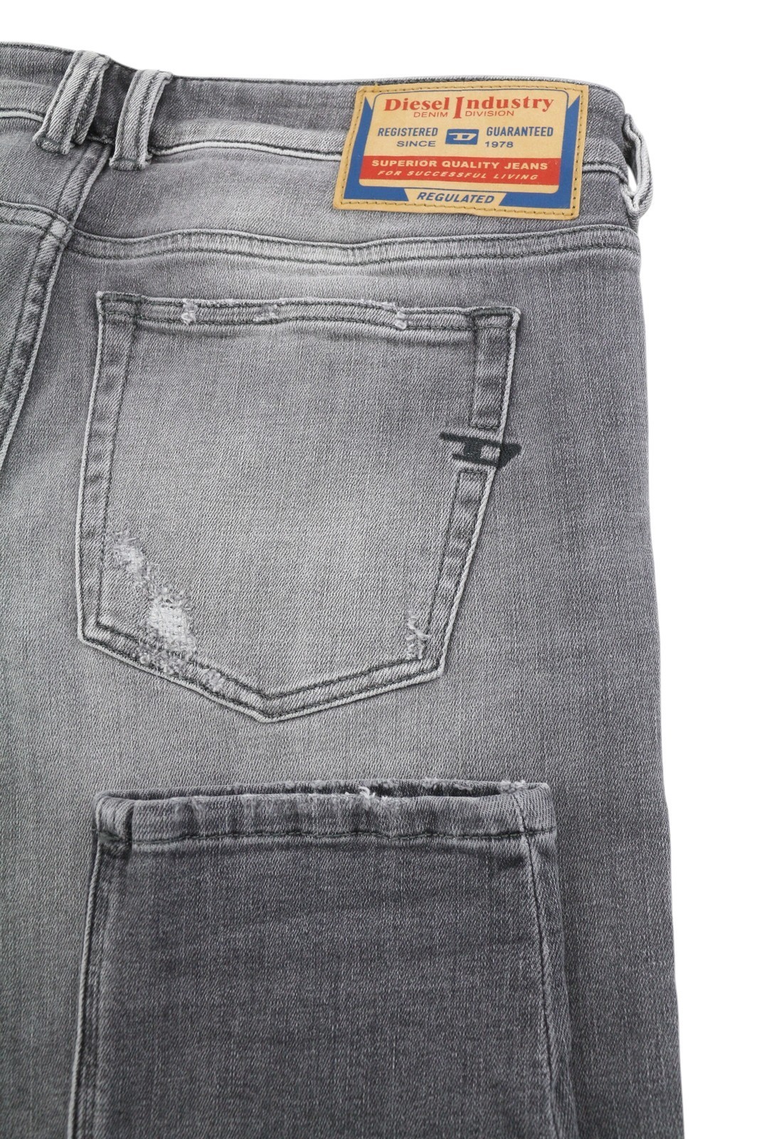 DIESEL 1979 Sleenker 09H70 Men Jeans W32/L32 Skinny Grey Distress Low RRP250 *