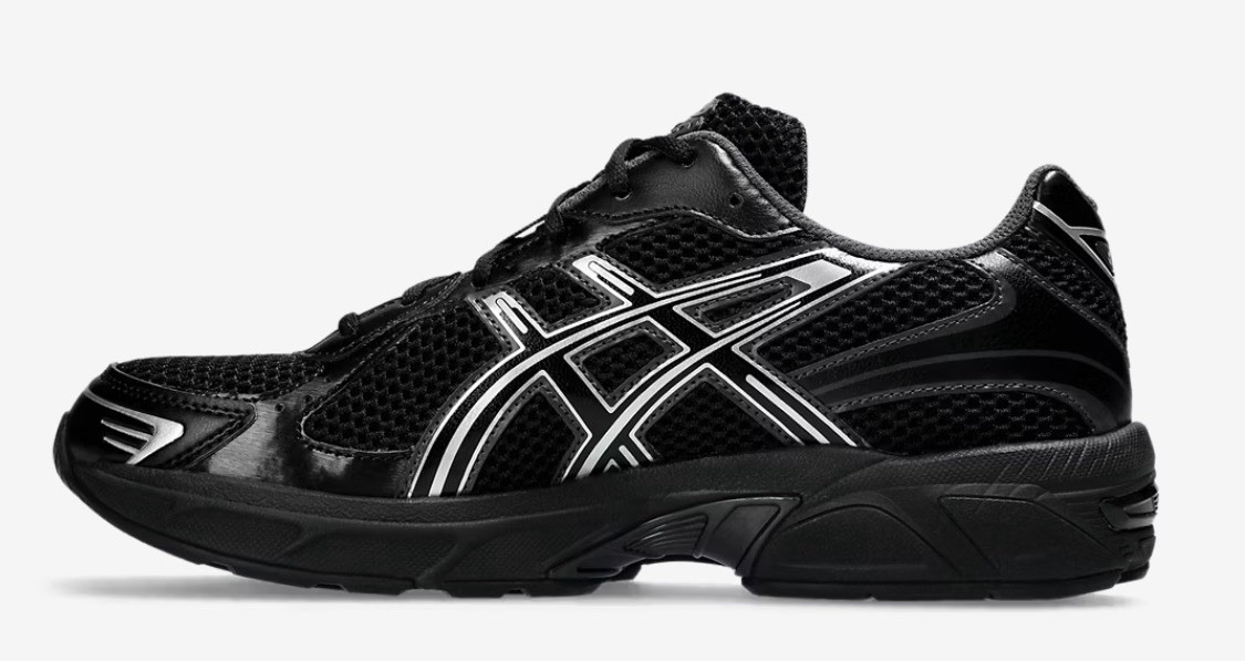 NIB ASICS GEL-1130 Kids Size 4 Black Pure Silver GS Free Shipping