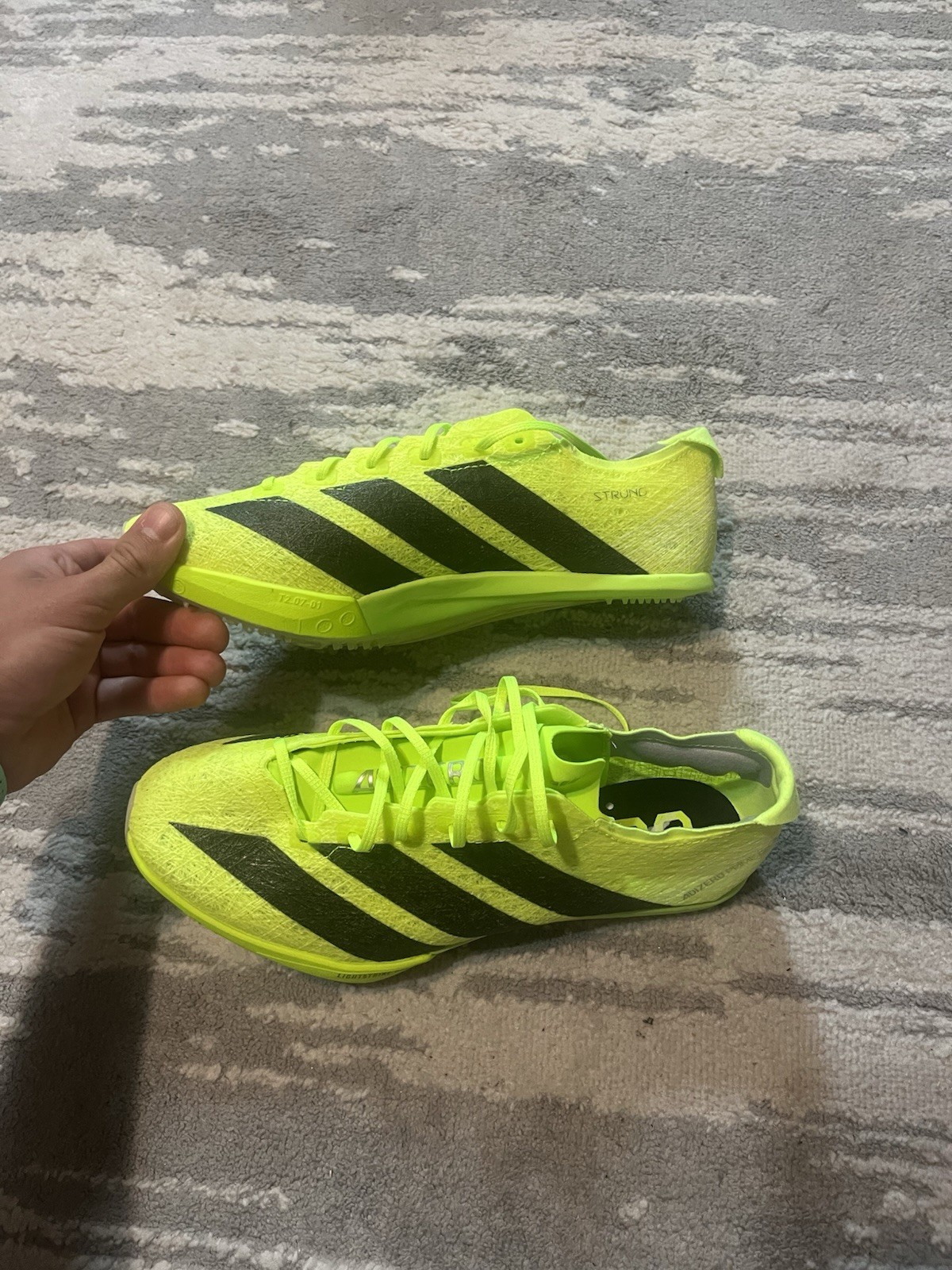 Size 7- adidas Adizero Prime SP 3 Strung Lucid Lemon Black