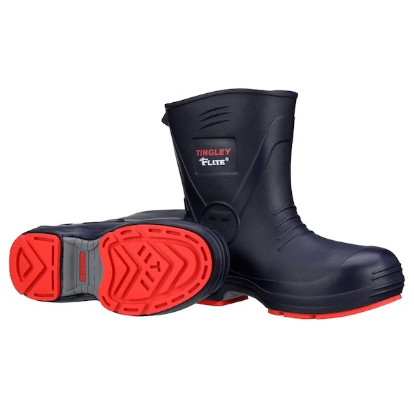 Tingley 26226 Unisex Flite Mid Rubber Boots, Steel Toe, 10 In Height, Navy