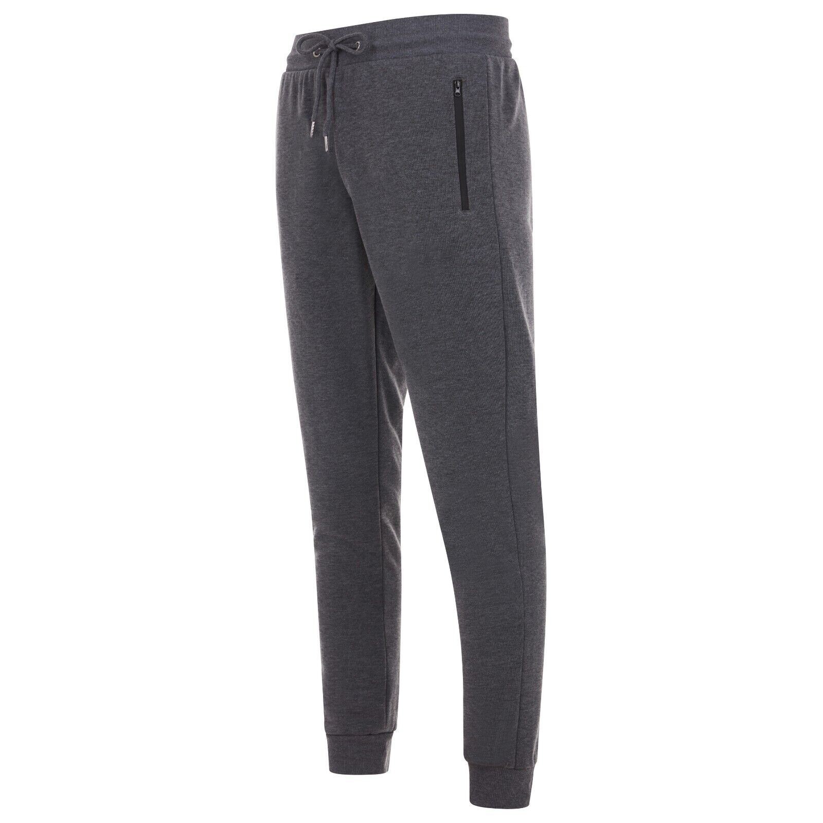 Men’s Fleece Lined Slim Fit Casual Tech Jogger Sweatpants W Zipper Pockets S-3XL