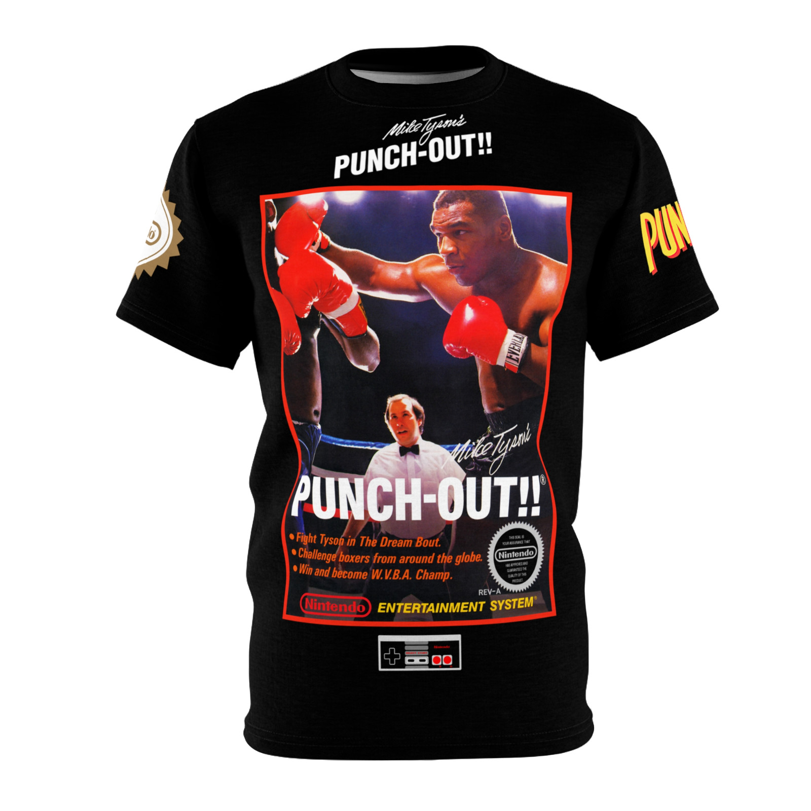 Mike Tyson’s Punch-Out 1987 NES Retro Video Game Nintendo Box Cover Game T-Shirt