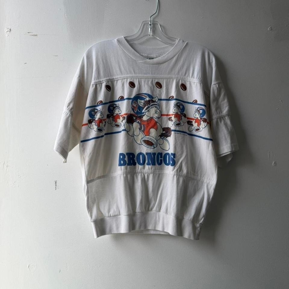 90s Denver Broncos white cotton tee