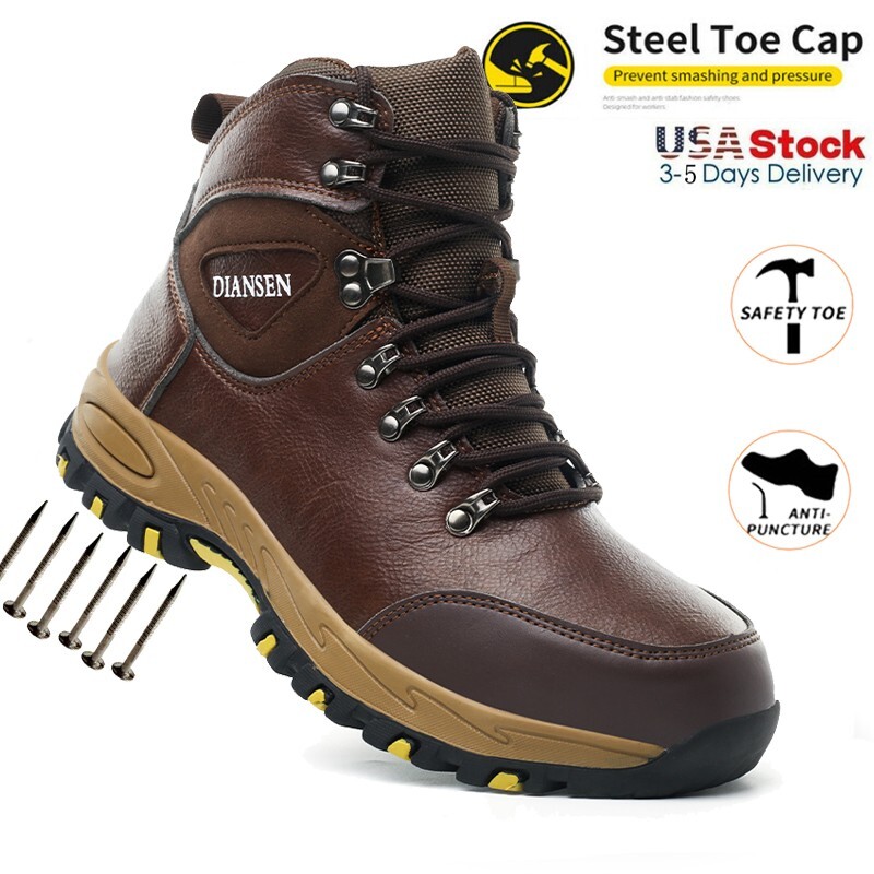 Men Work Safety Shoes Steel Toe Cap Waterproof boots Breathable Comfort Sneakers