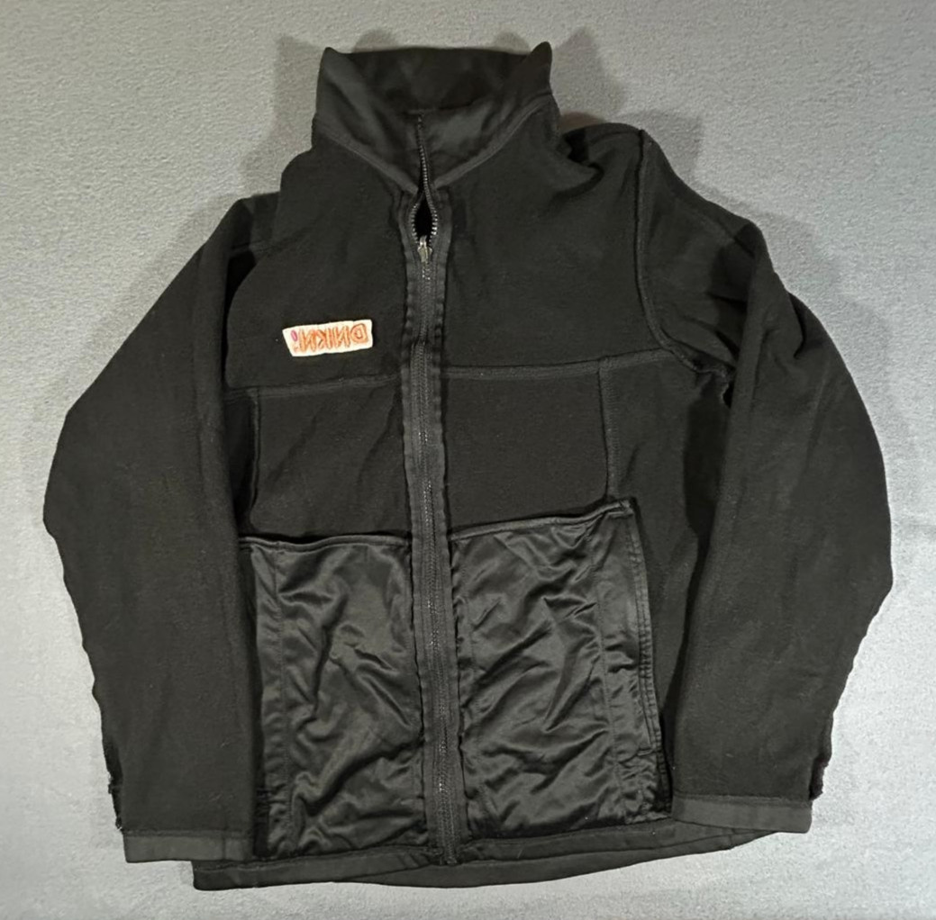 Dunkin Donuts Jacket Black Full Zip Port Authority Fleece Lined Size M