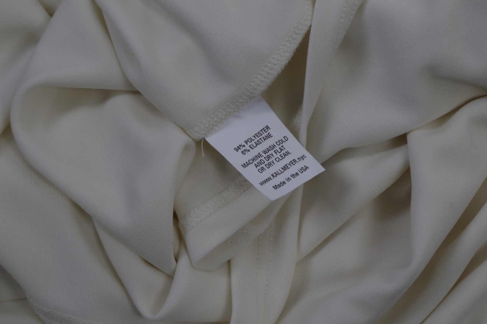 Kallmeyer Ivory Stretch Drape Dress Womens Elegant Luxury Wedding Guest Size S