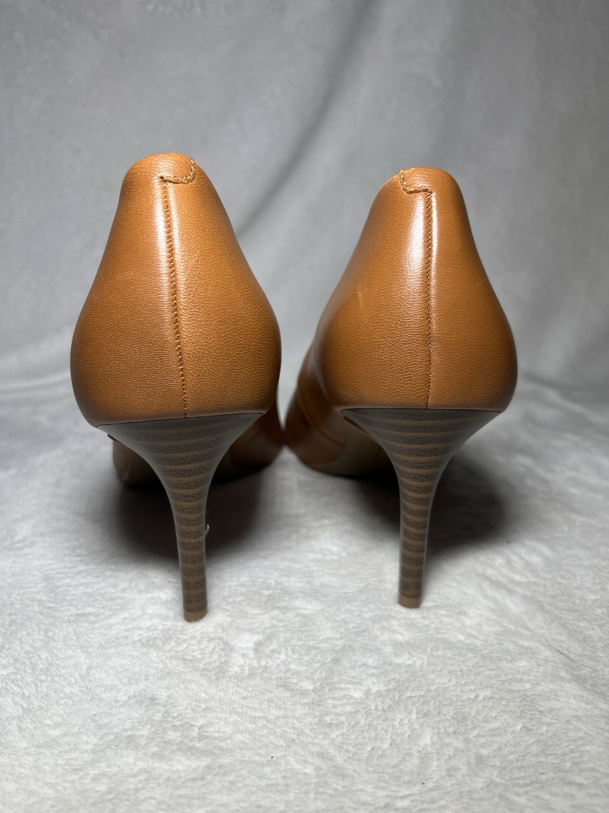 Alfani 3 Inch Caramel Brown Leather High Heels
