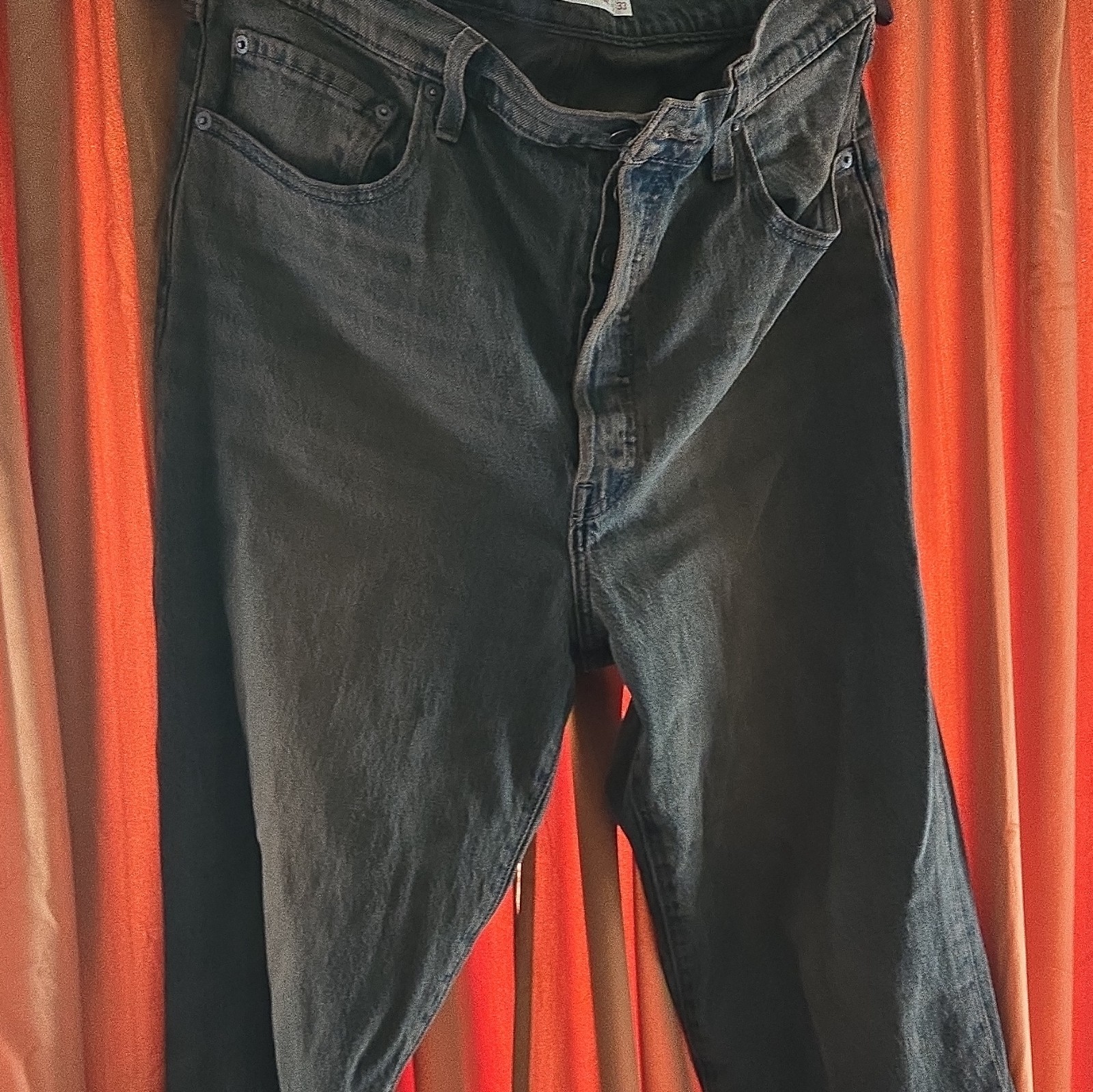 Levi’s Women’s Ribcage Brown High Rise Straight Ankle Jeans Button Fly 33×32