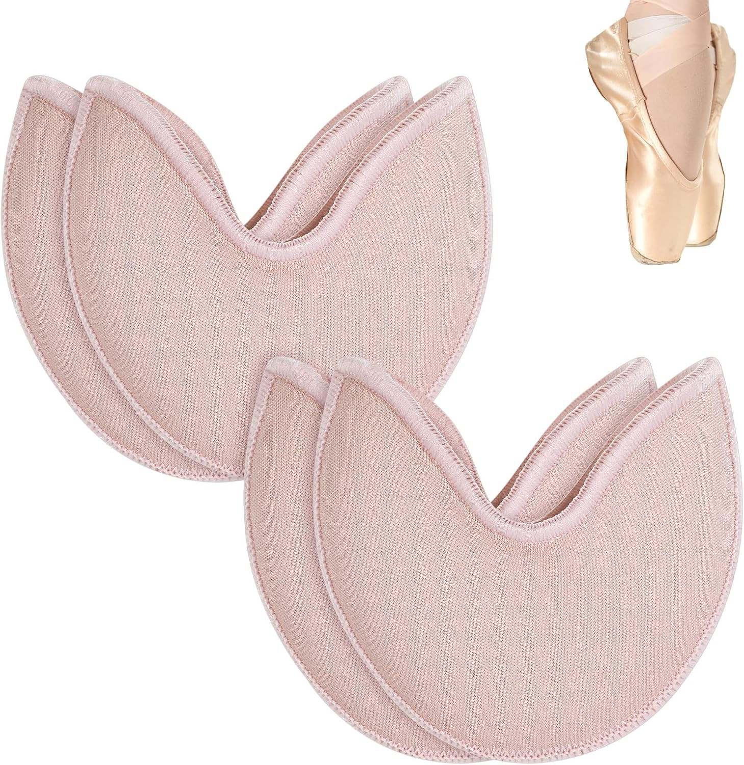2Pairs Pointe Shoe Toe Pads, Toe Pad for Pointe Shoes, Ballet Toes Pad High Heel