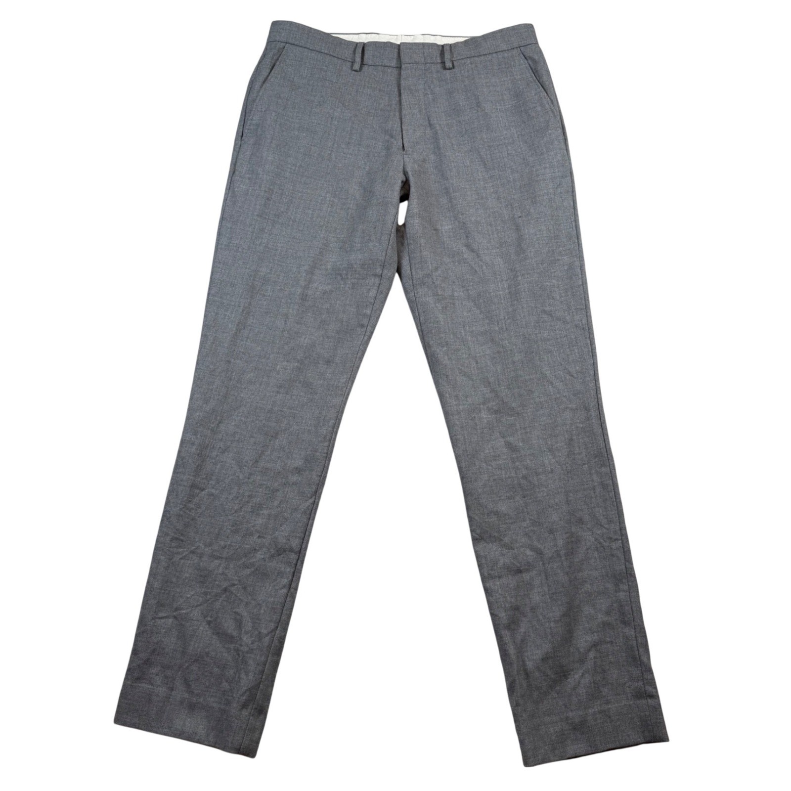 J.Crew Bowery Trousers Mens 32×32 Gray 100% Wool Classic Fit Dress Pants