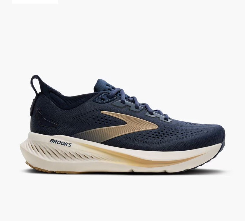 Brooks Glycerin 23 Men’s Lace Up Low Top Running Sneaker Blue/White/Gold D