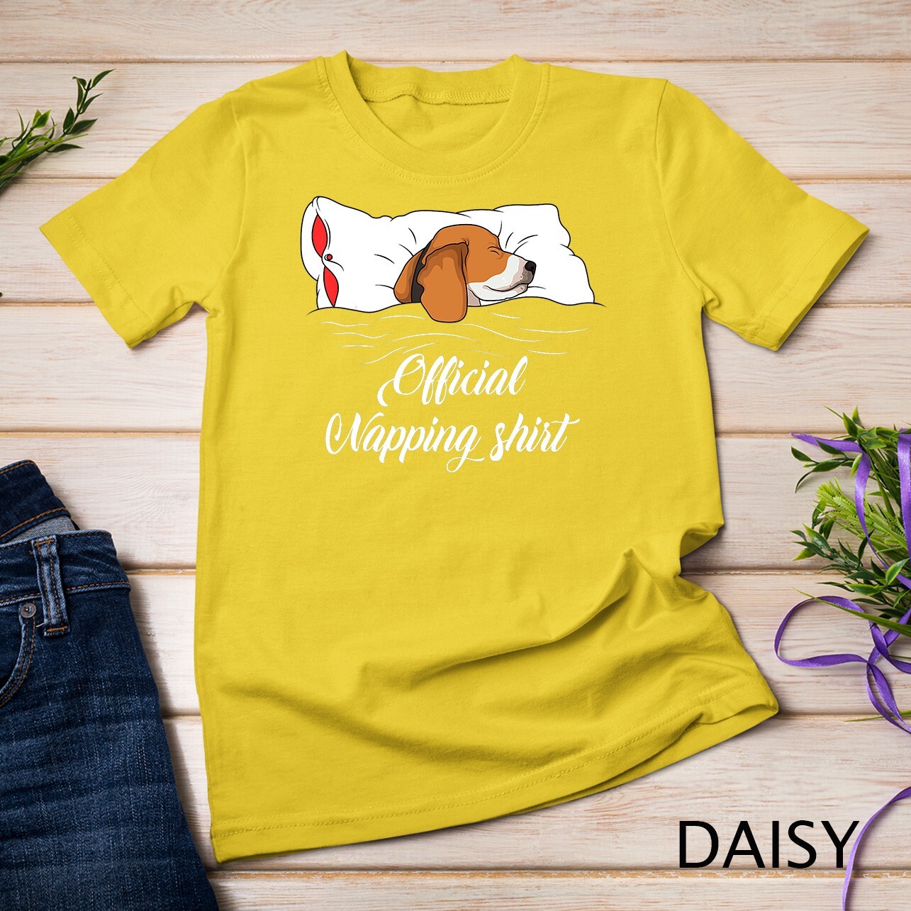 Sleeping Beagle Pyjamas Dog Lover Gift Official Napping Unisex T-shirt