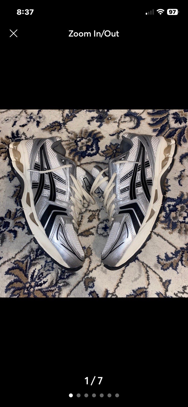 ASICS Men’s Gel-Kayano 14 Sneakers White Graphite Grey, Size 8.5