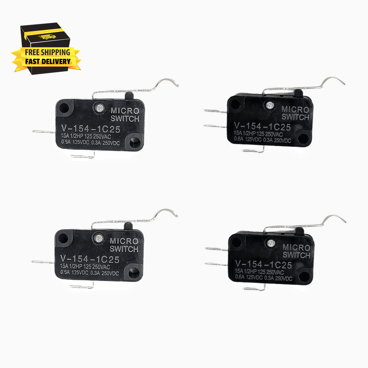 1014807 & 1014808 4 Pieces Micro SWITCHES 2 & 3 Prong for Club CAR Golf CART DS