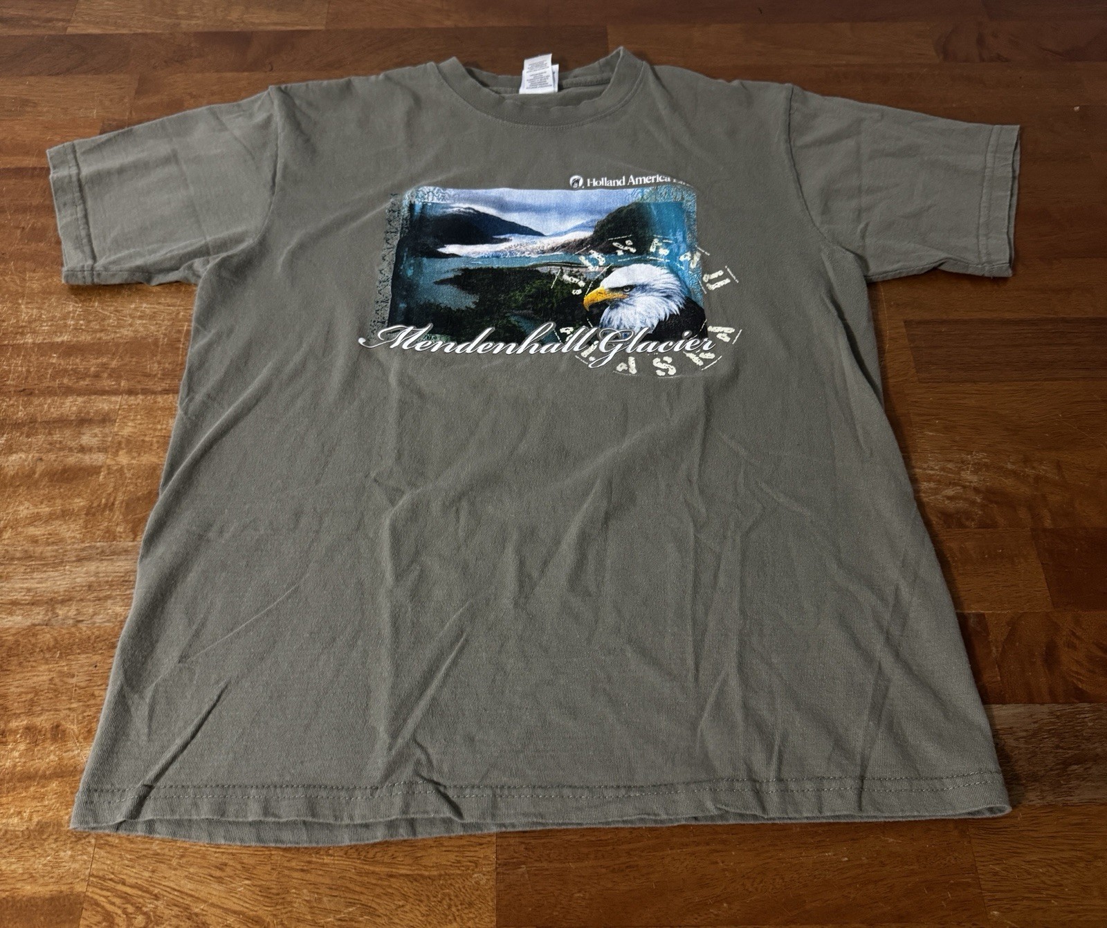 Holland American line T-shirt men’s Medium Cotton Eagle Graphic