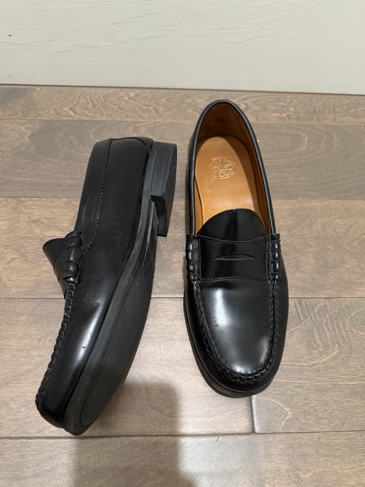 J. Crew Men’s 10.5 Black Penny Loafer Shoes