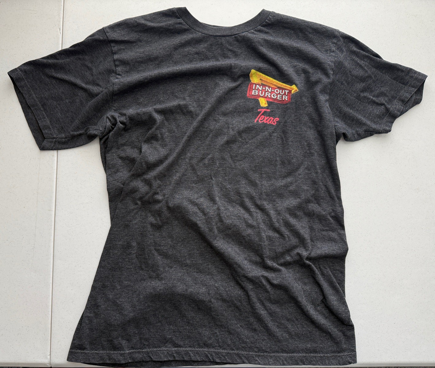 In-N-Out Burger Texas Gray Short Sleeve T-shirt – Men’s Size M
