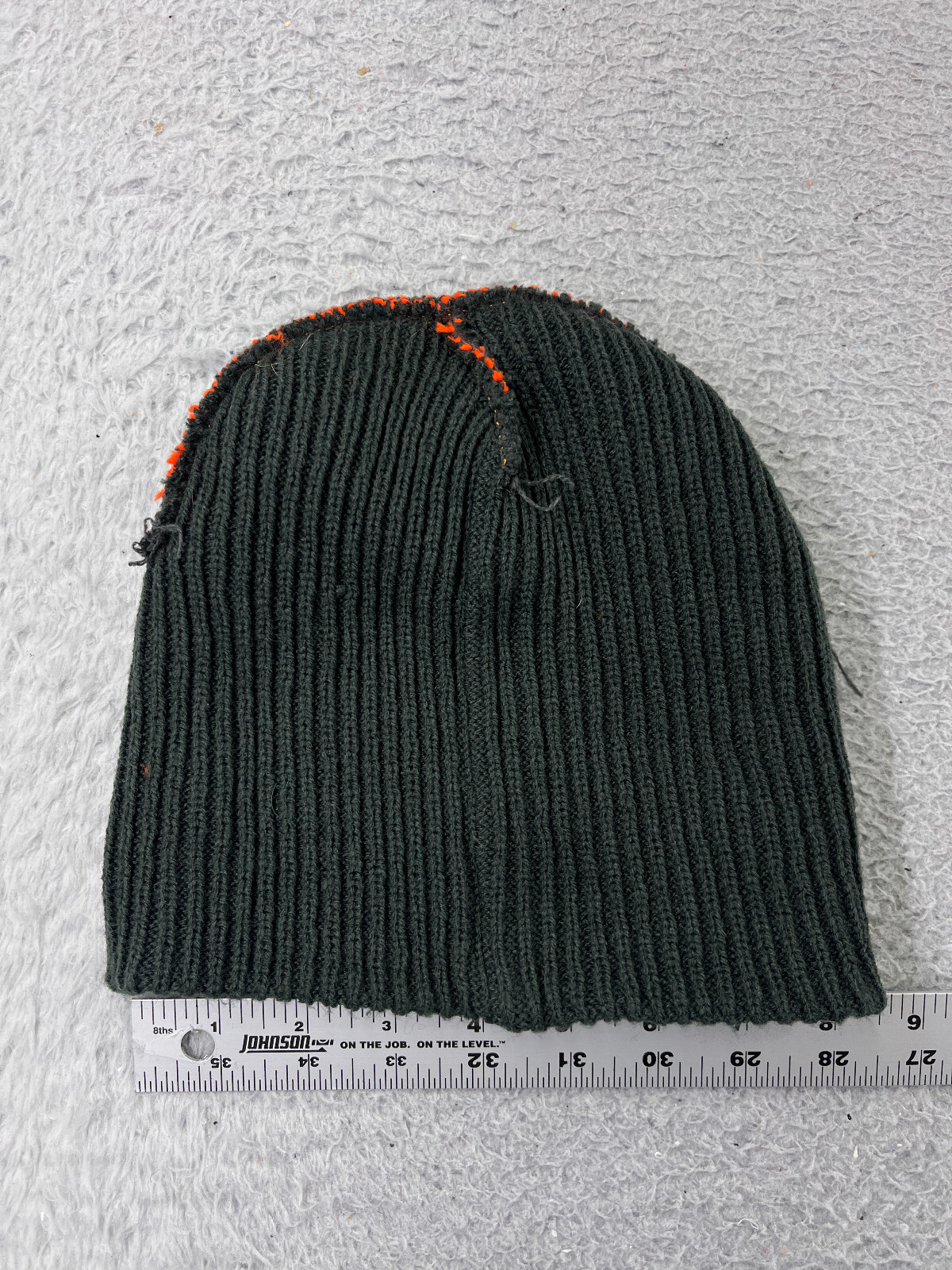 Kaiback Beanie Toque Adult One Size Gray Orange Knit 100% Acrylic Ski Snowboard