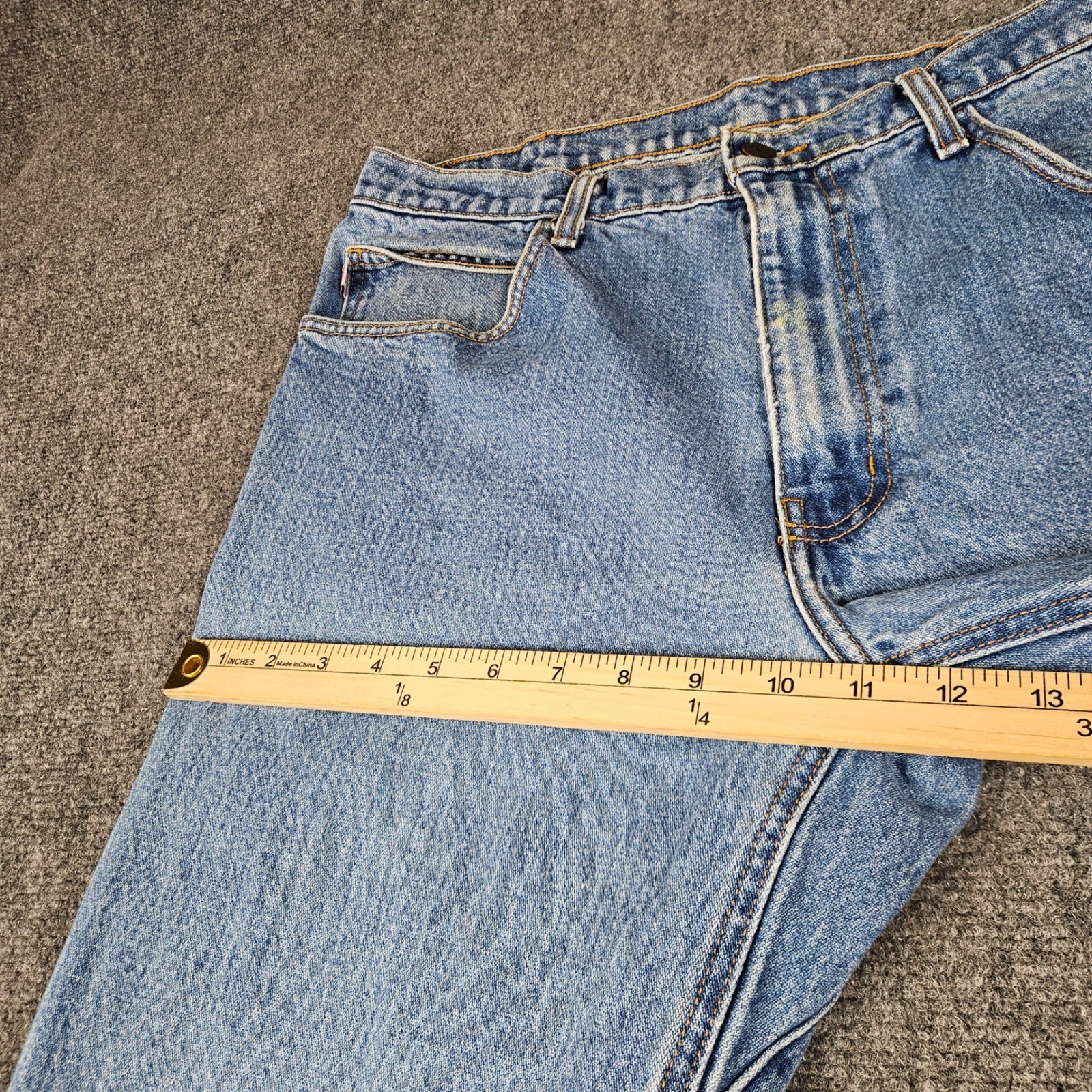 All American Clothing Co Mens Straight Leg Jeans Blue Cotton Made in USA