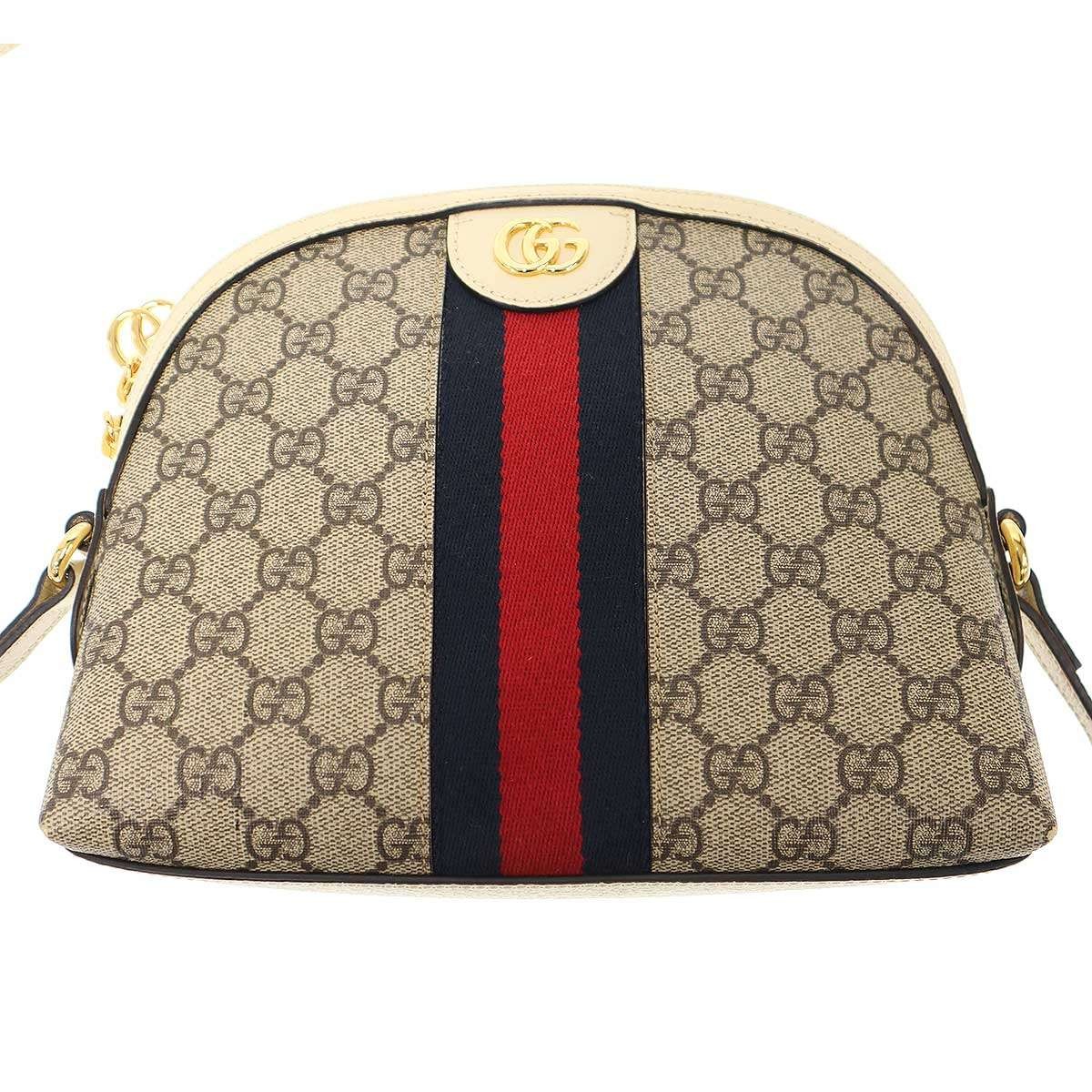 GUCCI Ophidia GG Supreme Small Shoulder Bag Beige