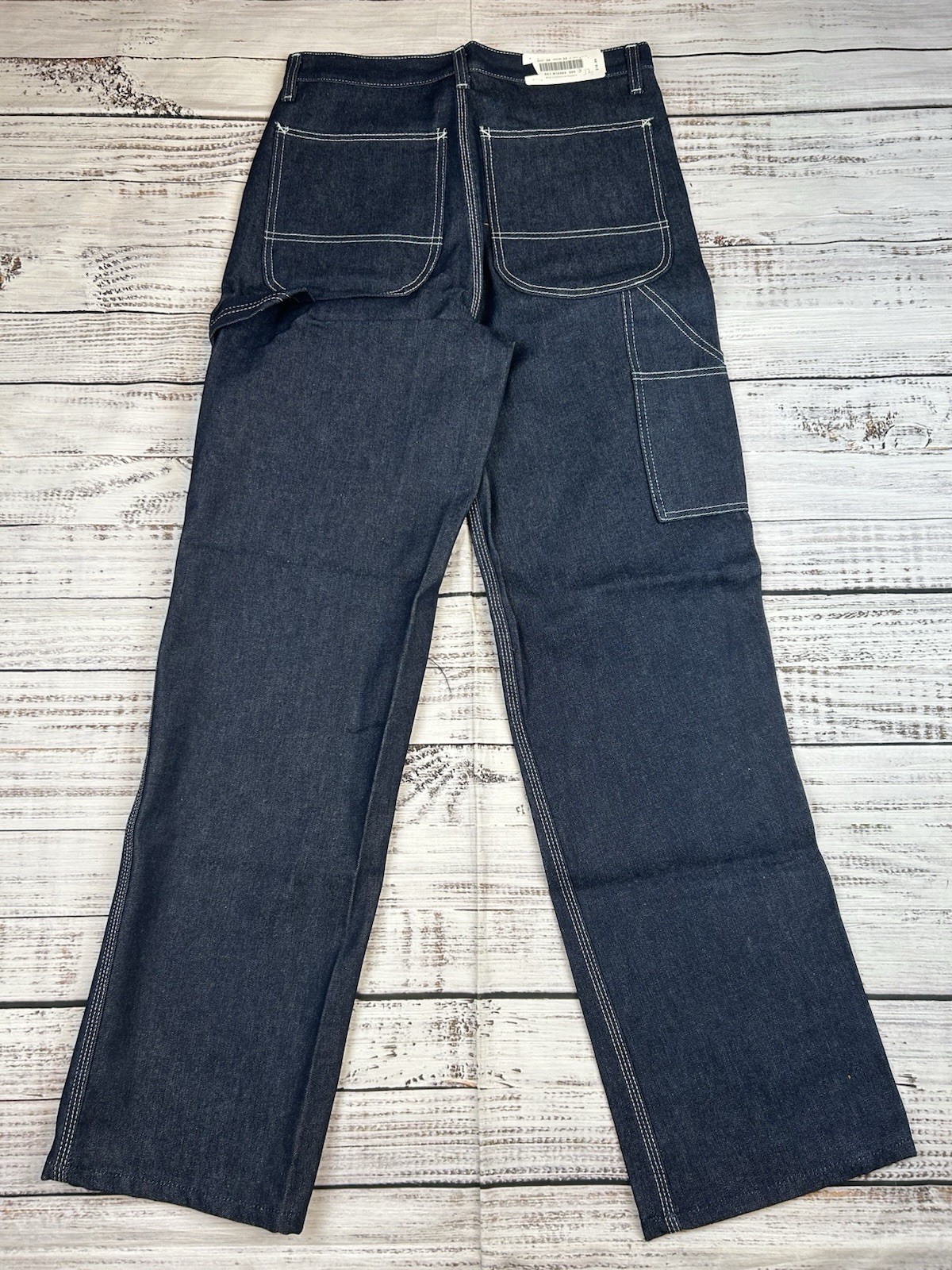 NWT Vintage Sears Roebucks Jeans Mens 30×33 Blue Carpenter Hammer Loop Denim