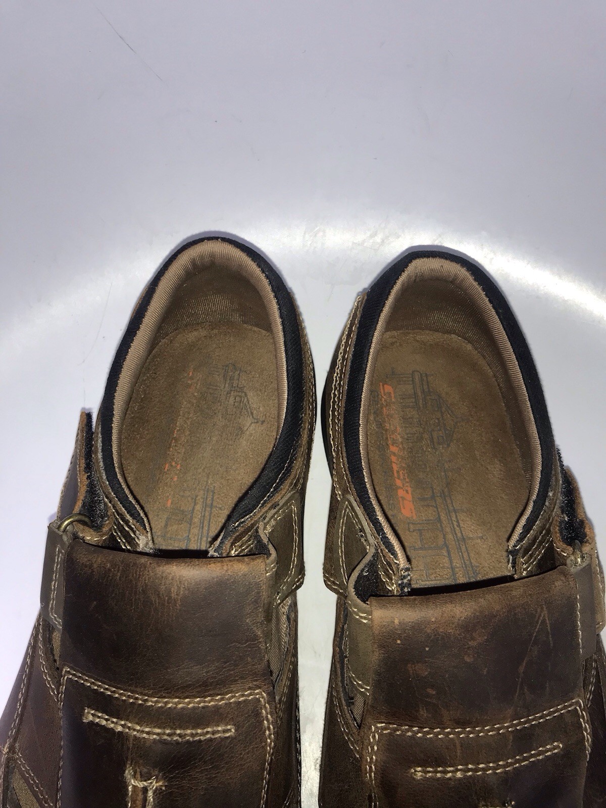 Skechers Men’s Striking Berra Fisherman Leather Sandals Brown Sz 12 US Medium