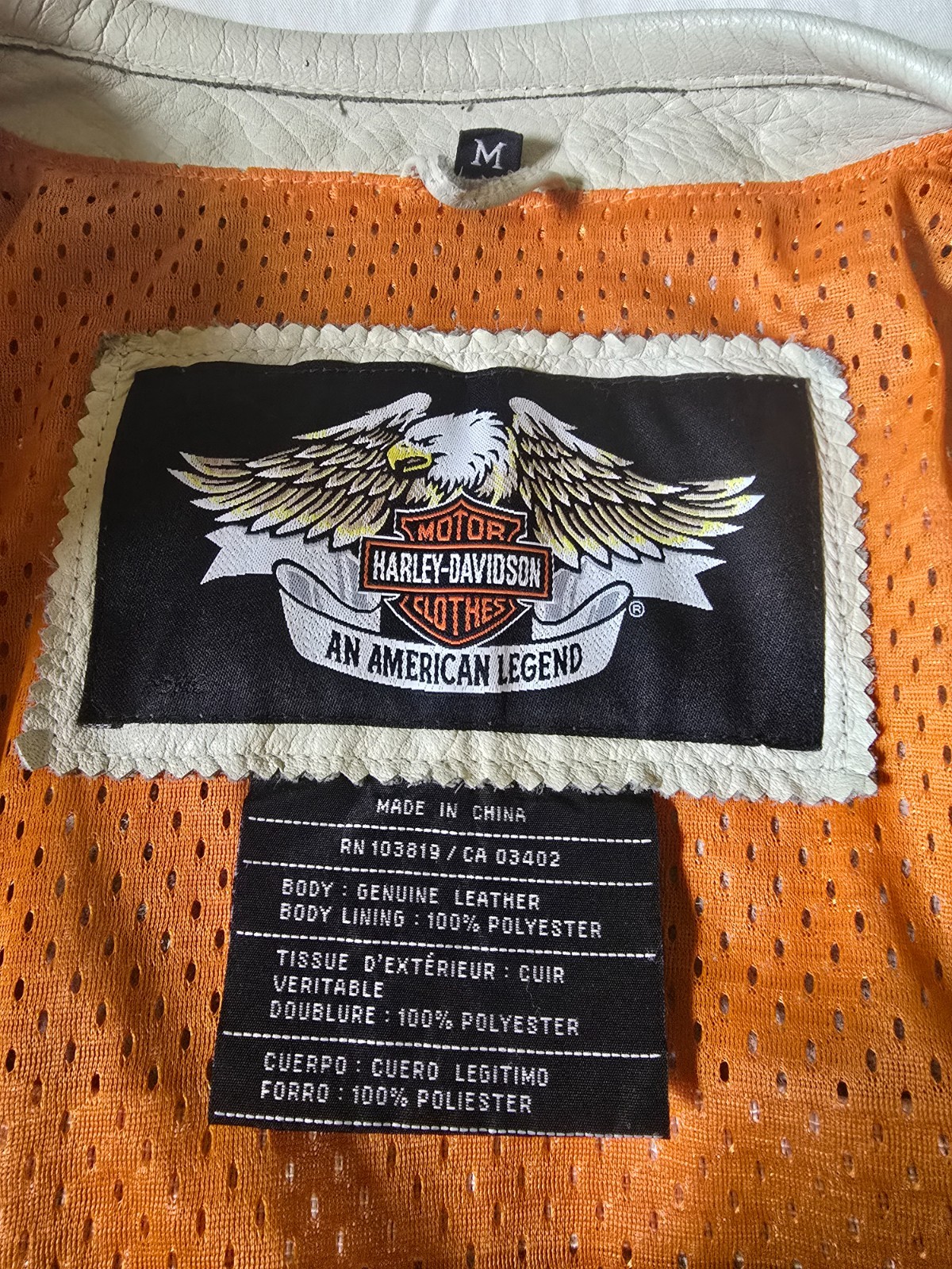 womens Harley Davidson leather jacket size medium