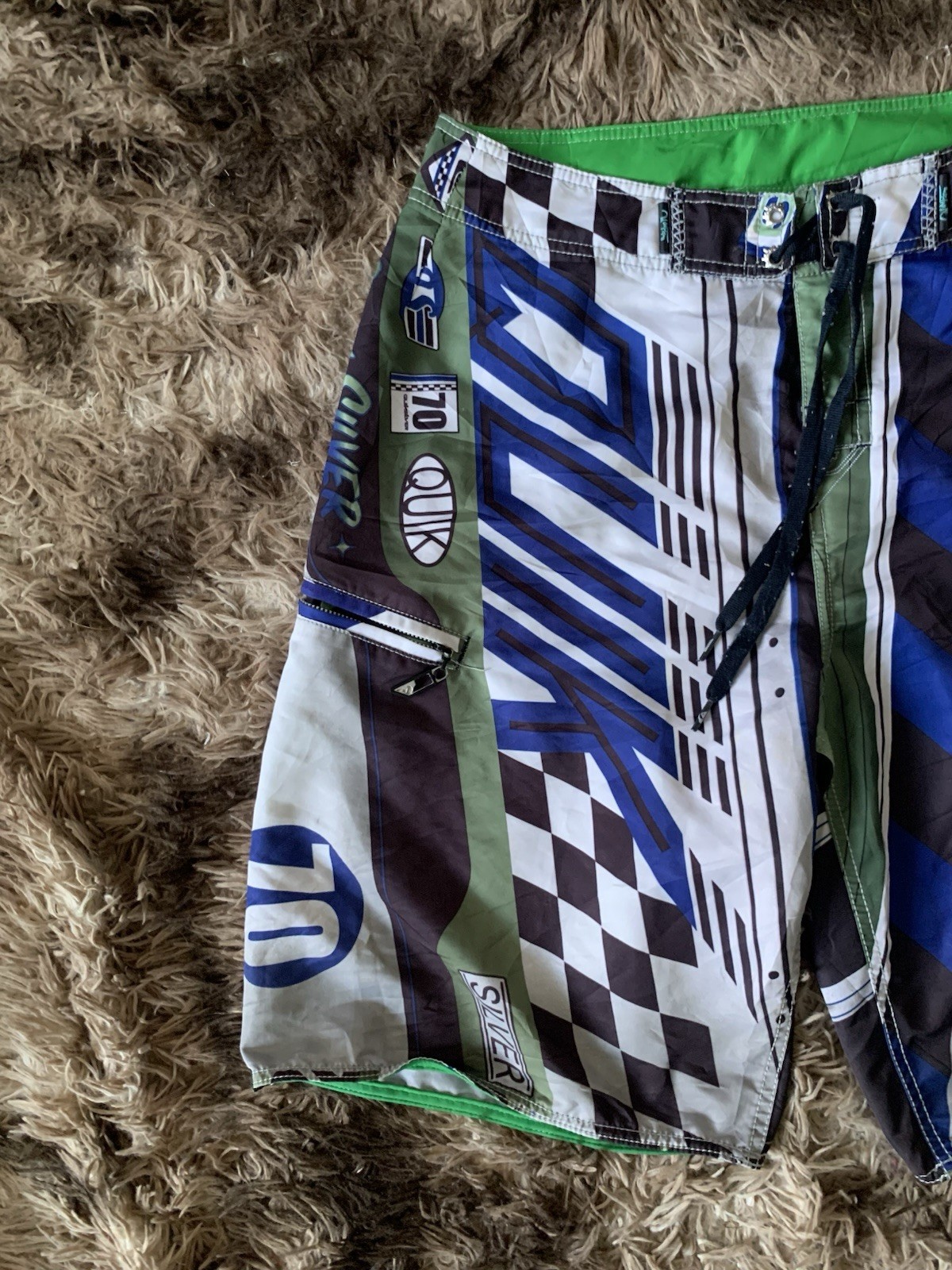 quicksilver boardshorts mens AOP size 33 rare