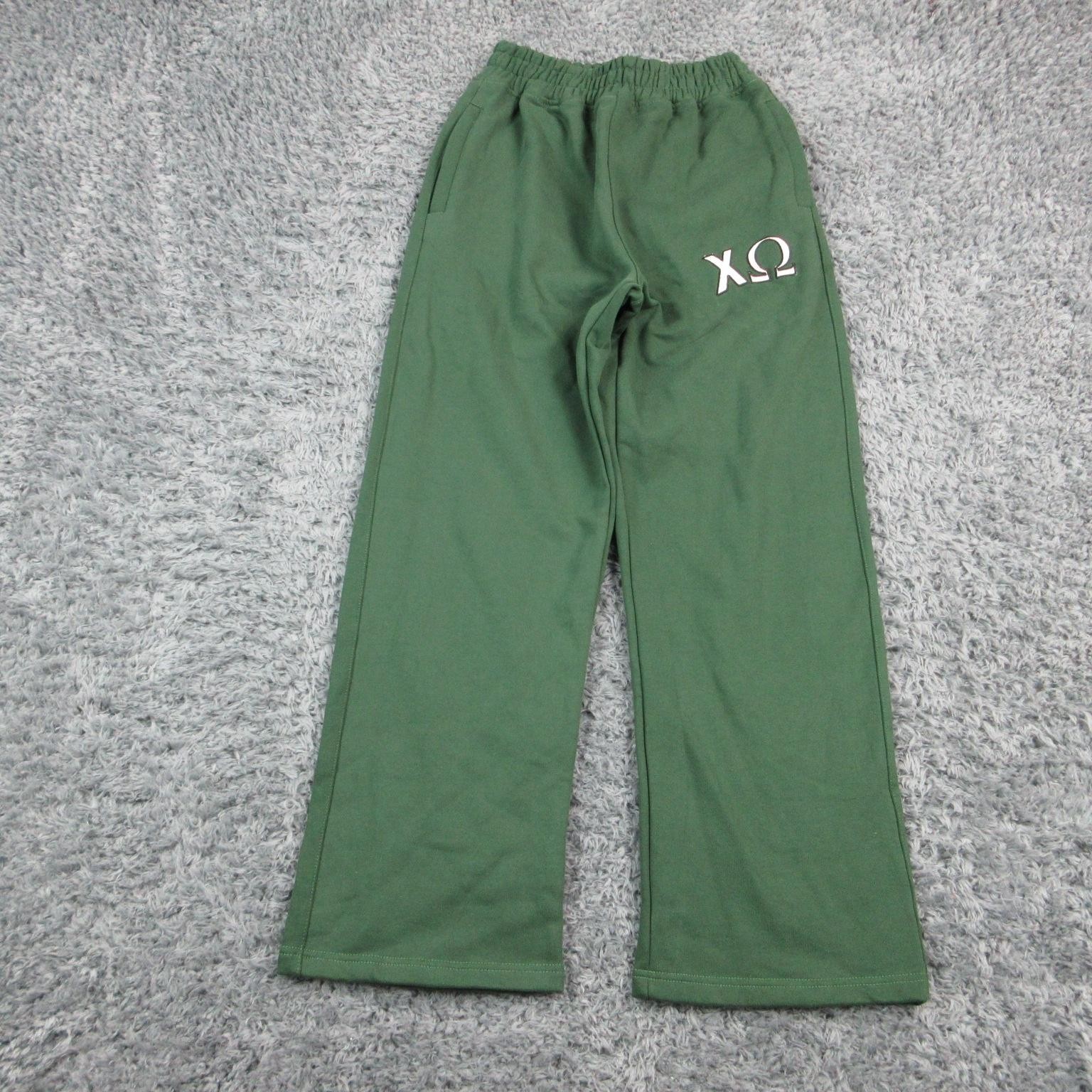 Mitch Flippo MFG Pants Womens S Green Wide-Leg Terry Elastic Waist 26×30* NWOT