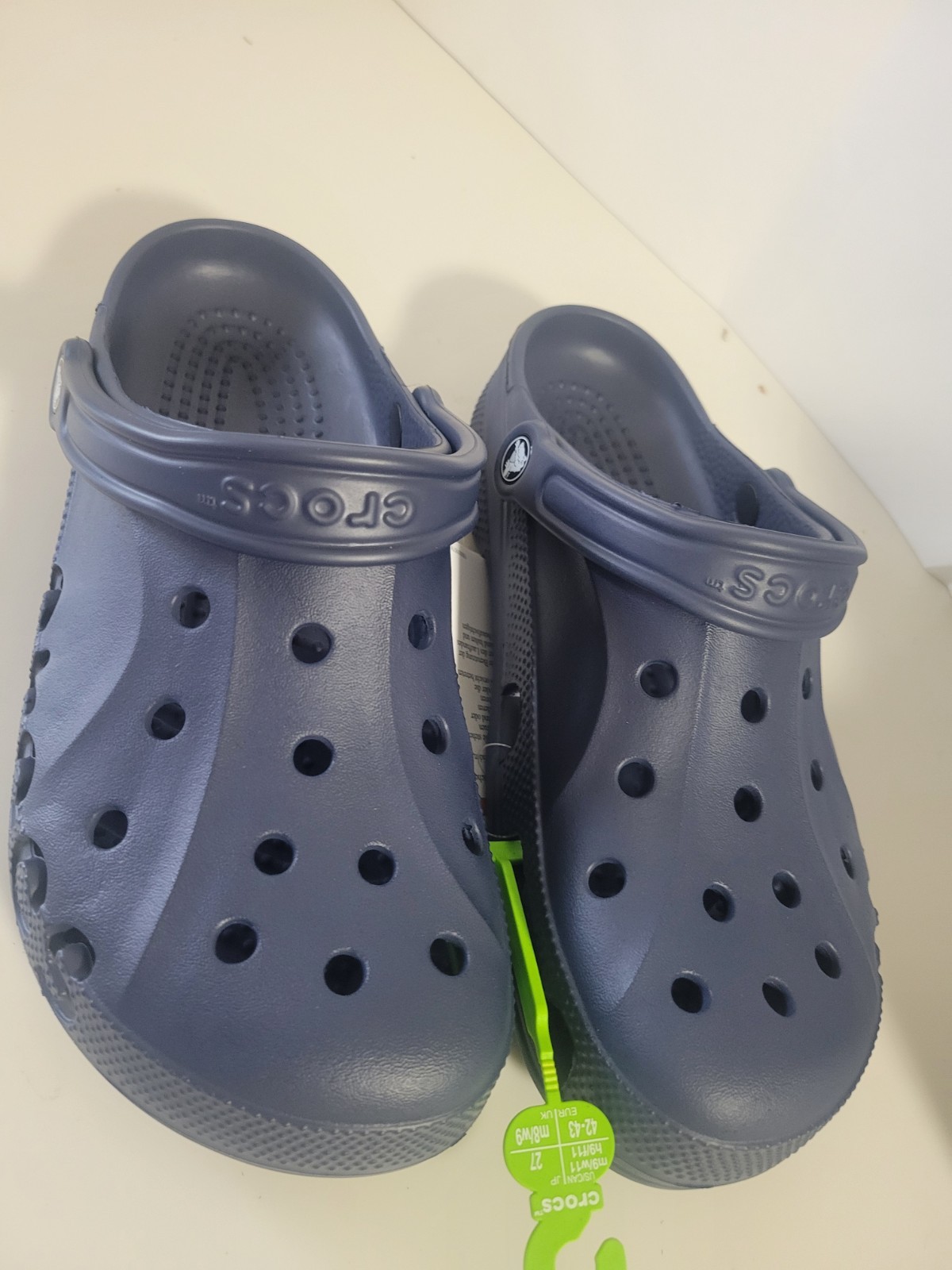 Crocs Baya Navy Comfort Lightweight Clogs US M Size 10 W size 12 Unisex Adults