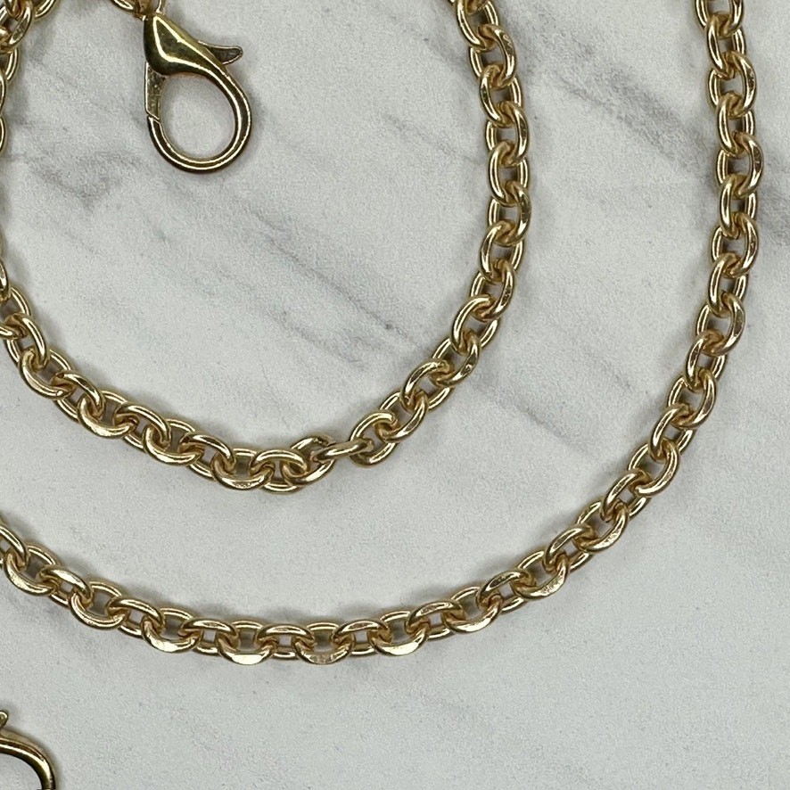 Gold Tone Chain Link Purse Strap Replacement Handbag Shoulder Crossbody 40″