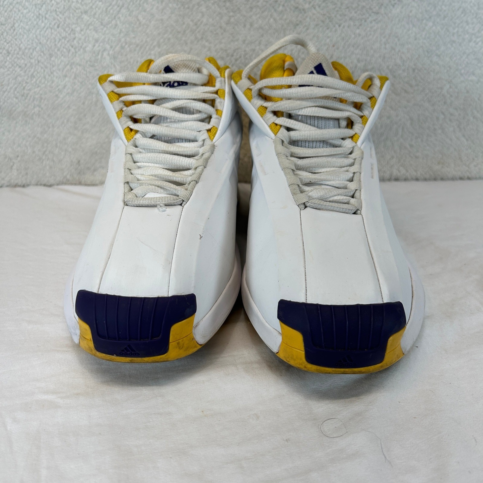 adidas Crazy 1 The Kobe White Yellow Purple Basketball Shoes Mens Size 10.5