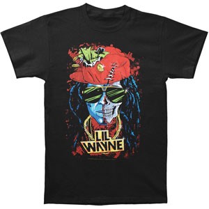 Men’s Lil Wayne Half Skull T-shirt Small Black