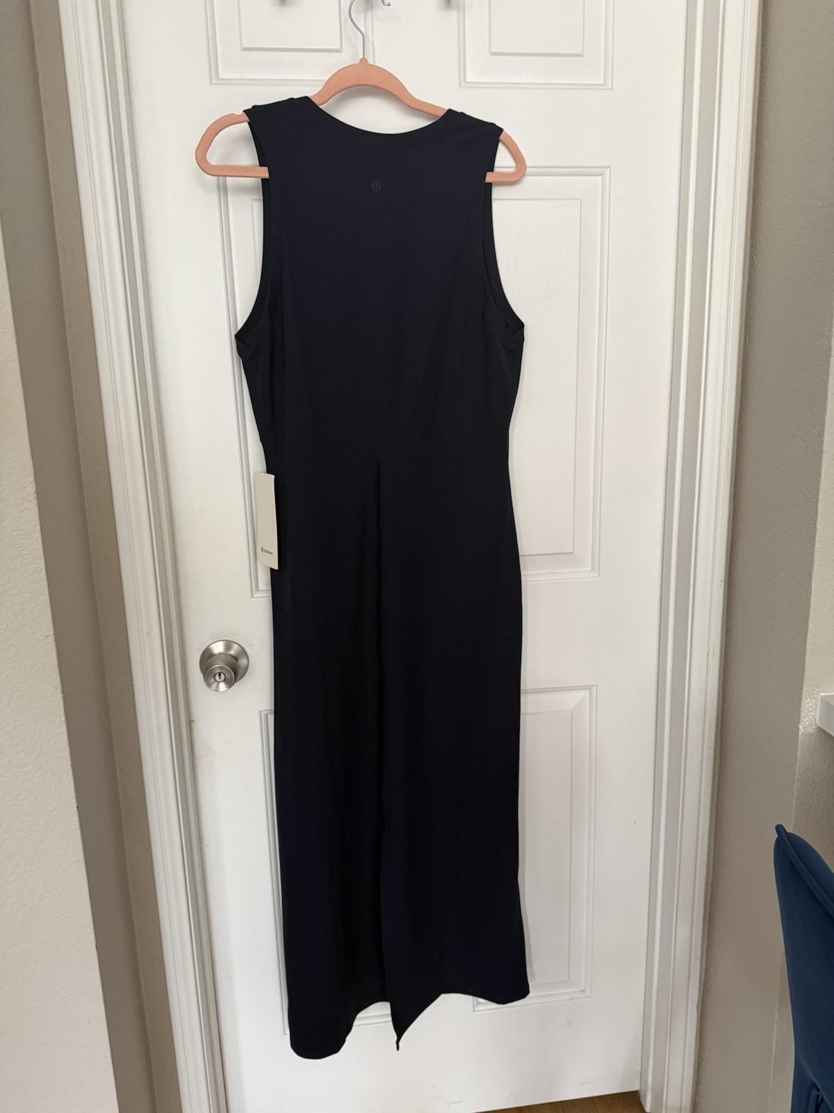 lululemon all aligned ribbed midi dress In Navy BLUE SZ 14 NWT