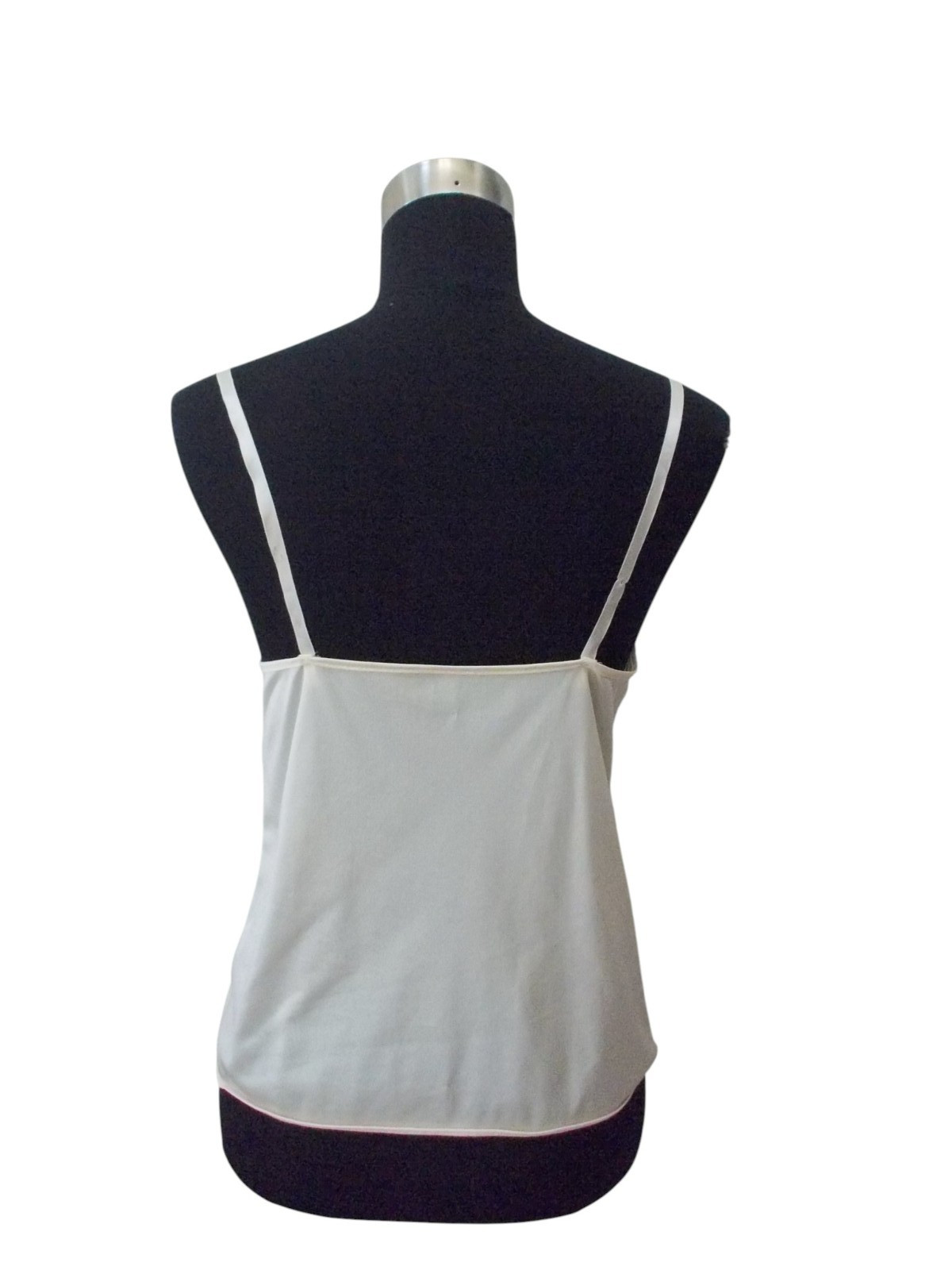 VTG DIANE VON FURSTENBERG DVF 100% Nylon Cream Lace Trim Camisole Cami Sz 34