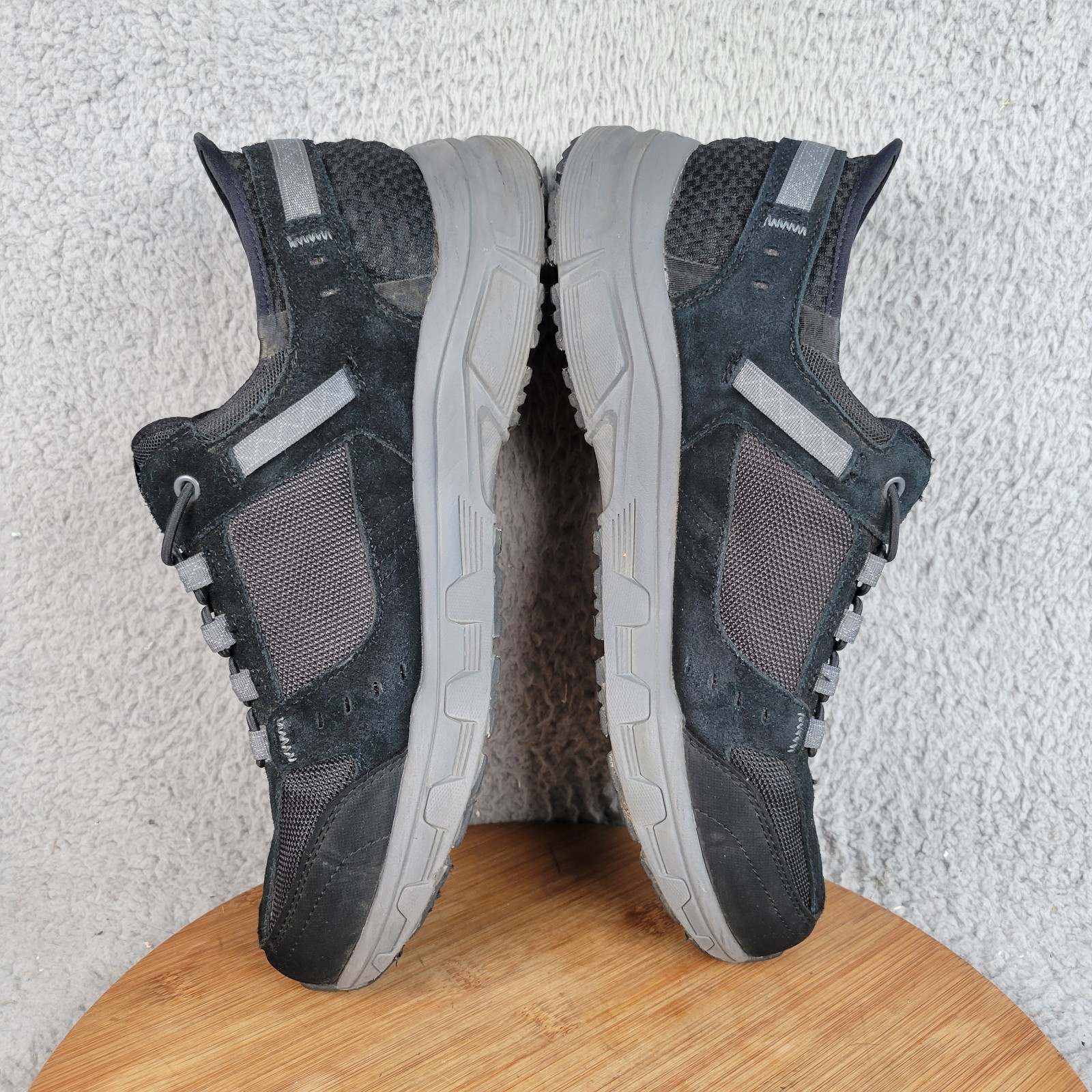 Skechers Hands Free Slip-ins Relaxed Fit: Oak Canyon Black/Charcoal 11 X-Wide