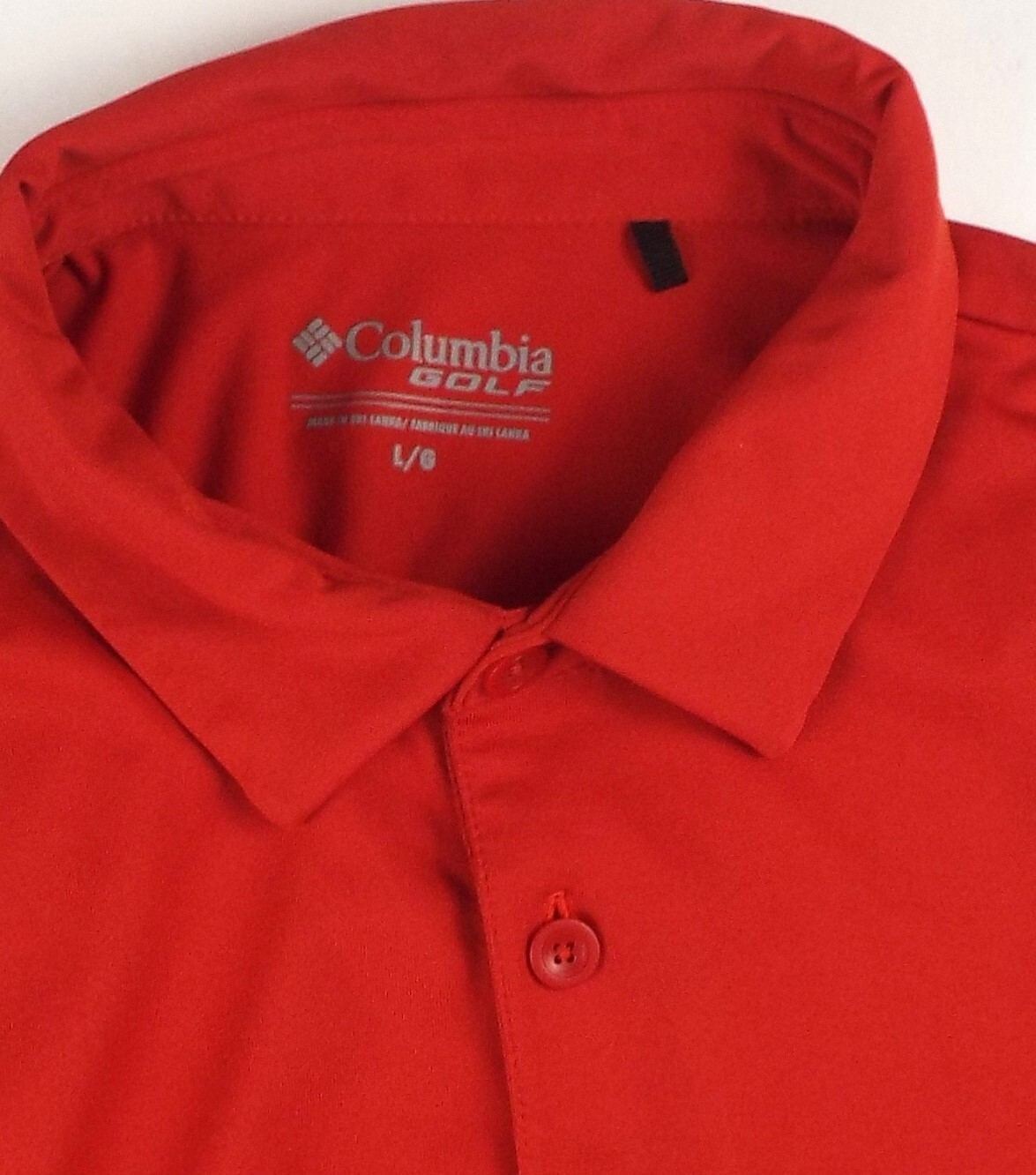 Columbia Men’s Polo Golf Shirt Short Sleeve Shirt Size Large Red Free Returns