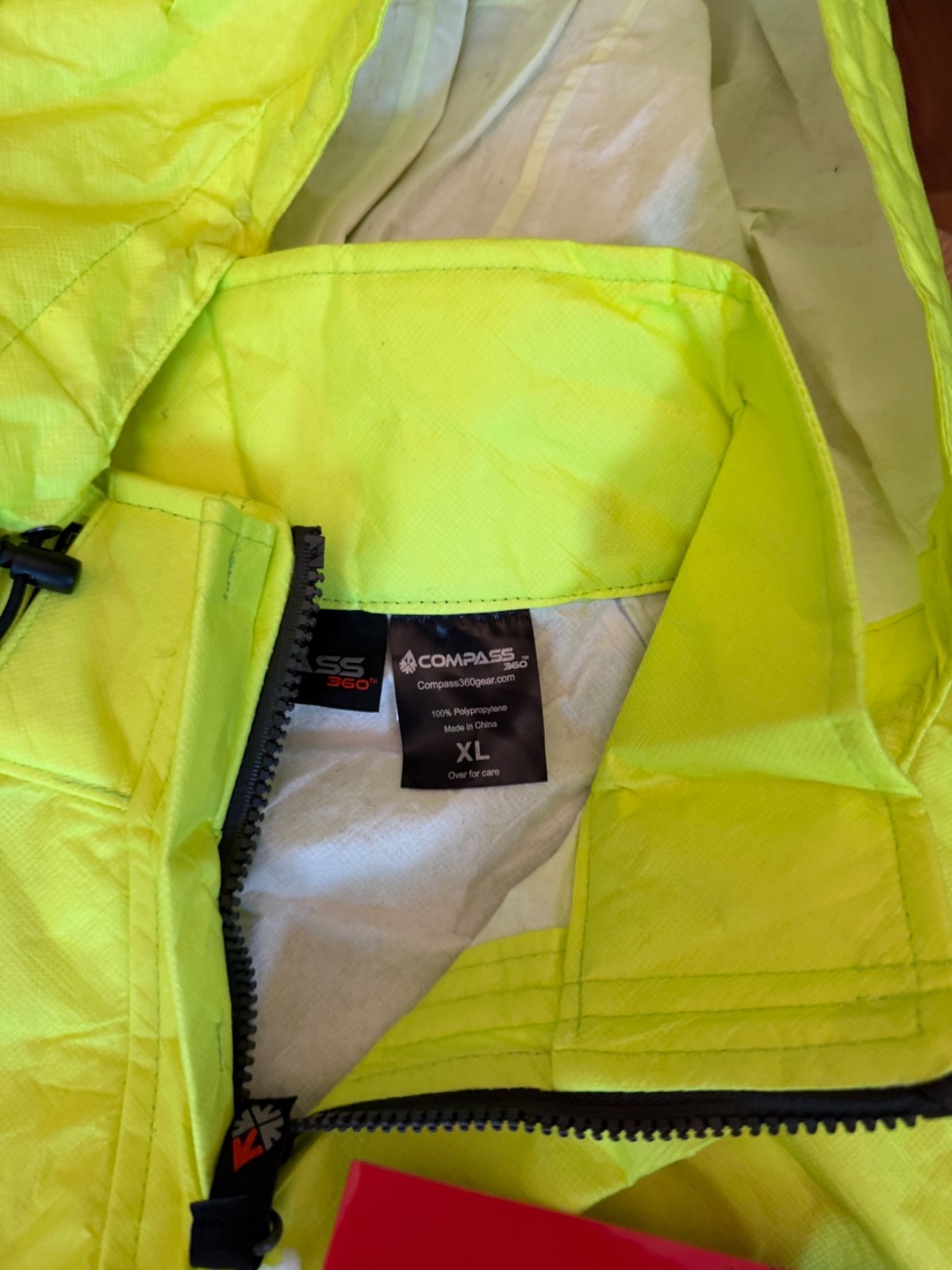 Compass raintek gear mens xl 3 piece set NEW reflective