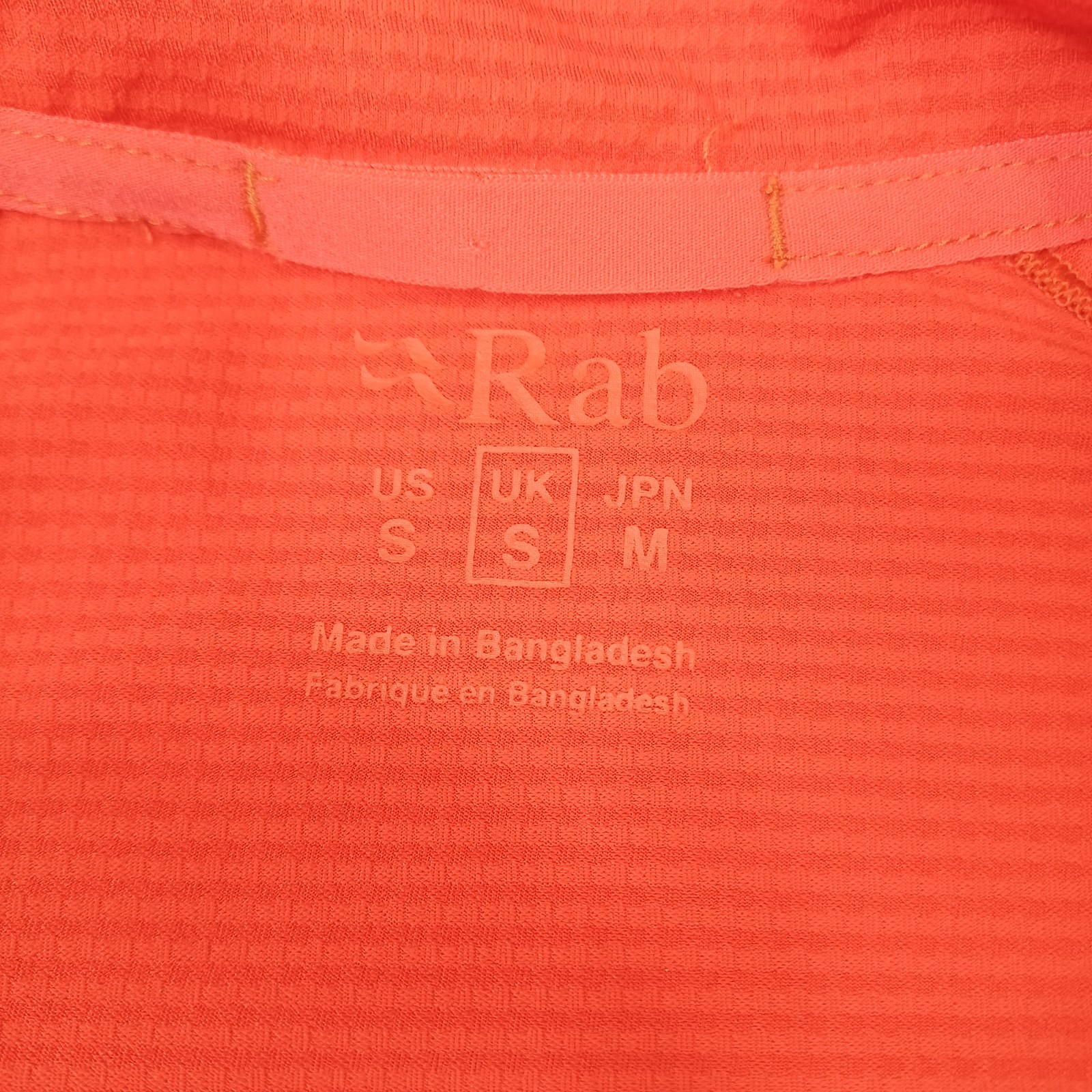 Rab Pullover Mens Small Orange 1/2 Zip Athletic Runnin Hiking Trail Lightweight
