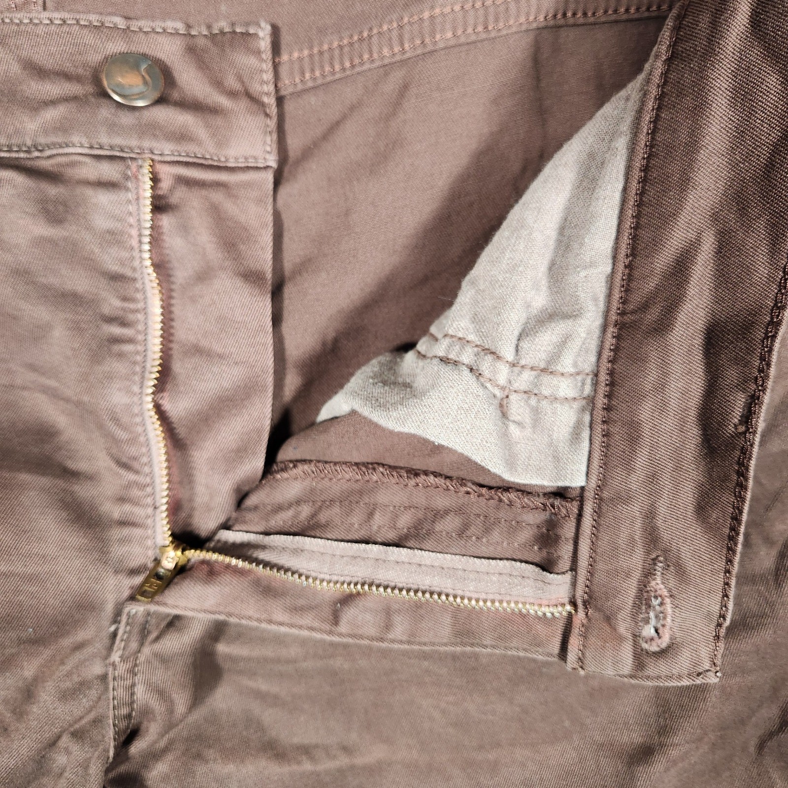 Joe’s Jeans The Brixton Men W33 Brown Excellent Straight Leg Cotton Twill Pants