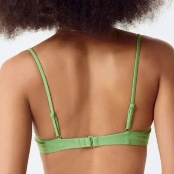 J Crew Balconette Underwire Bikini Top Rustic Willow Green BX612 NWT
