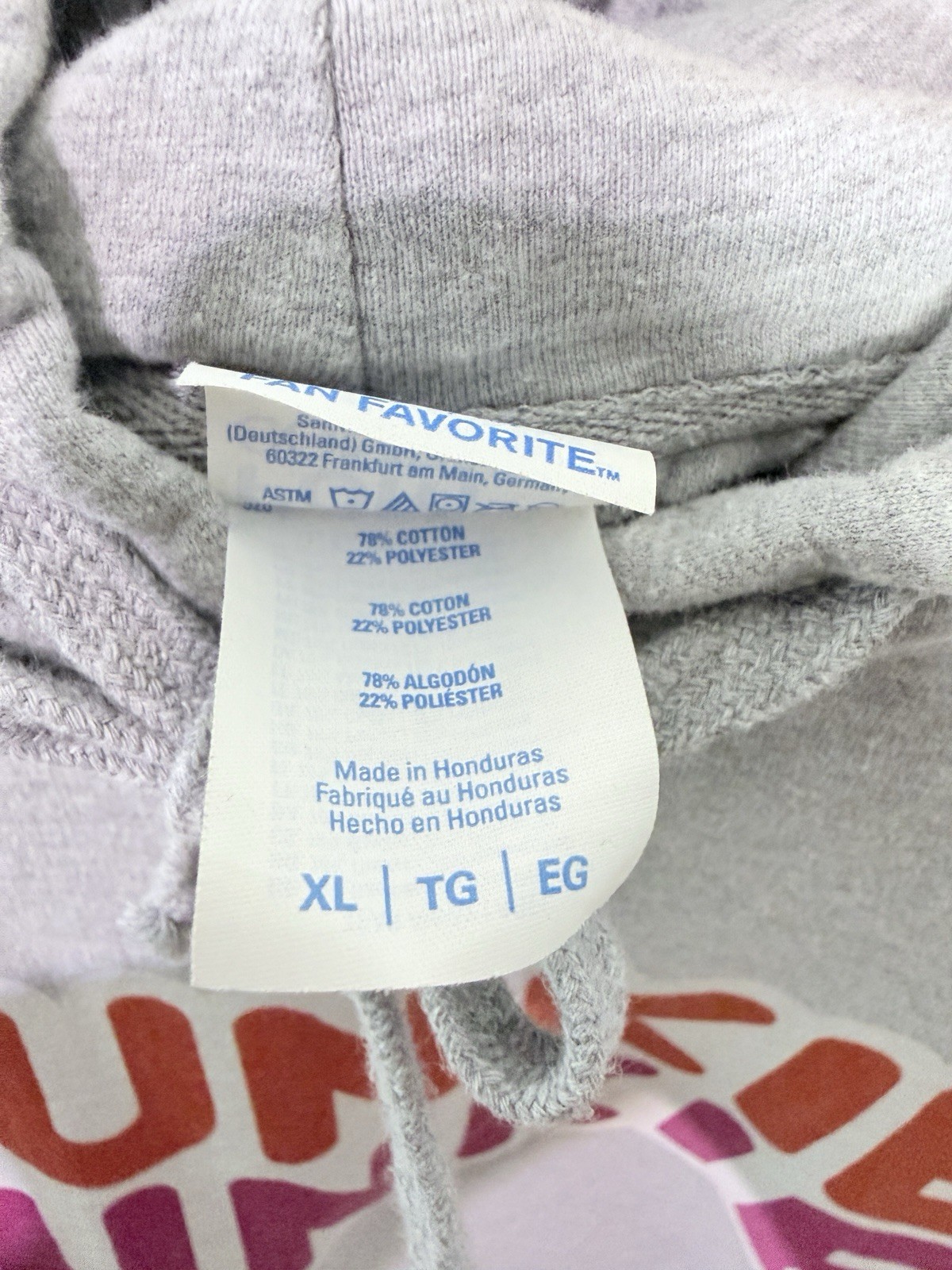 Dunkin Donuts “Dunkie Junkie” Hoodie Gray Pullover Size XL