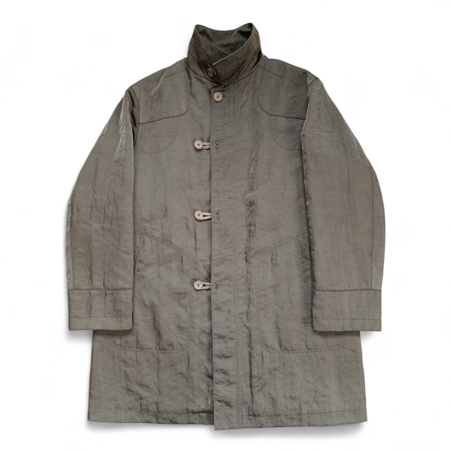 Calvin Klein Collection 2006 Italo Zucchelli Olive Technical Nylon Shell Coat 54