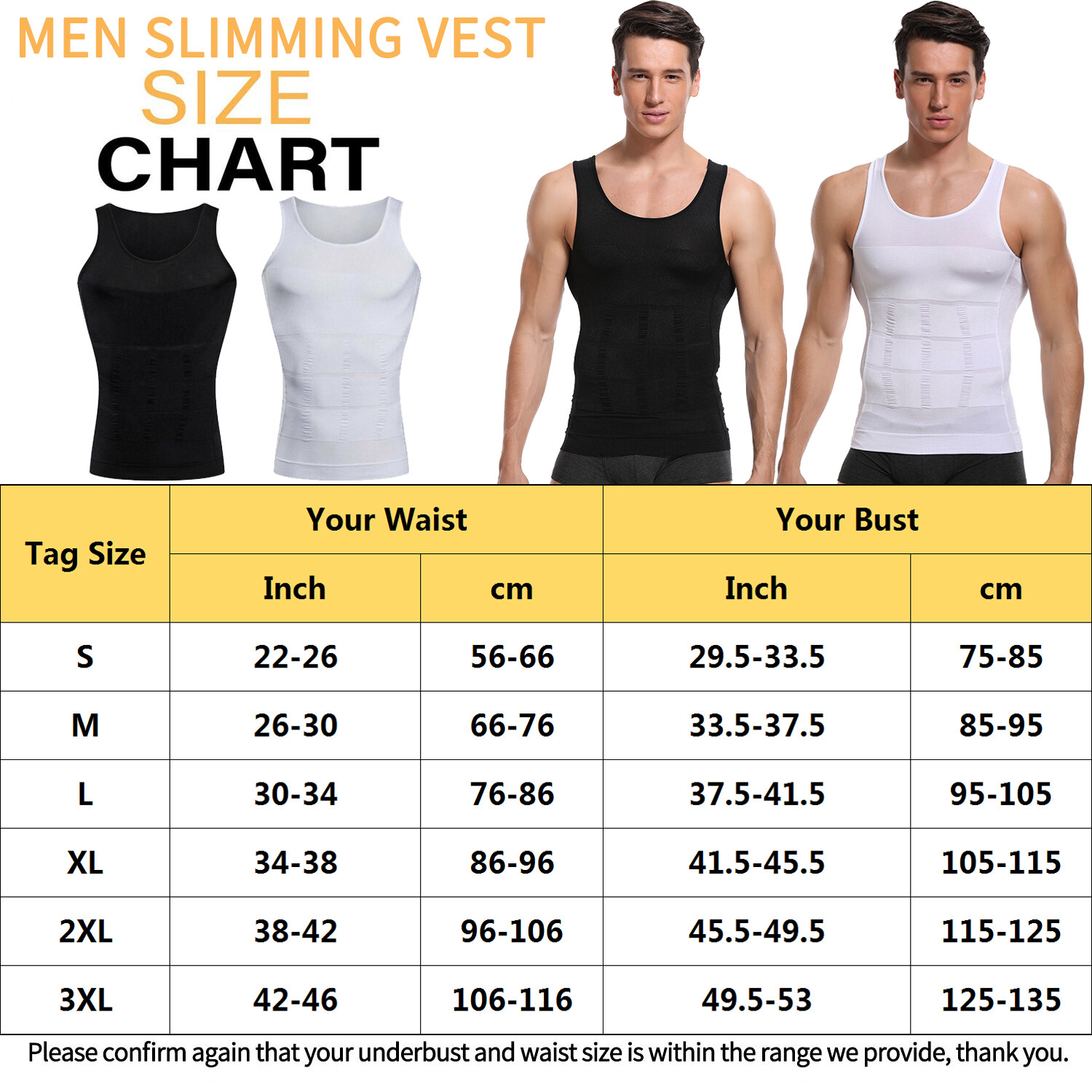 Men’s Compression Shirts Shapewear Vest Body Shaper Abs Abdomen Slim Tank Top