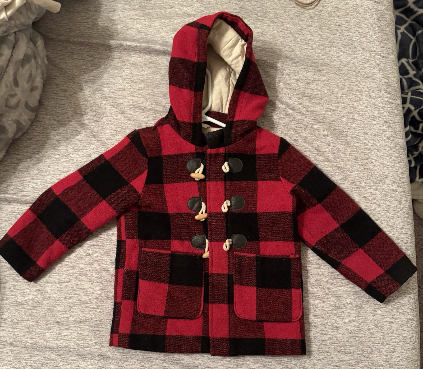 Cat & Jack Buffalo Plaid Coat, 4T